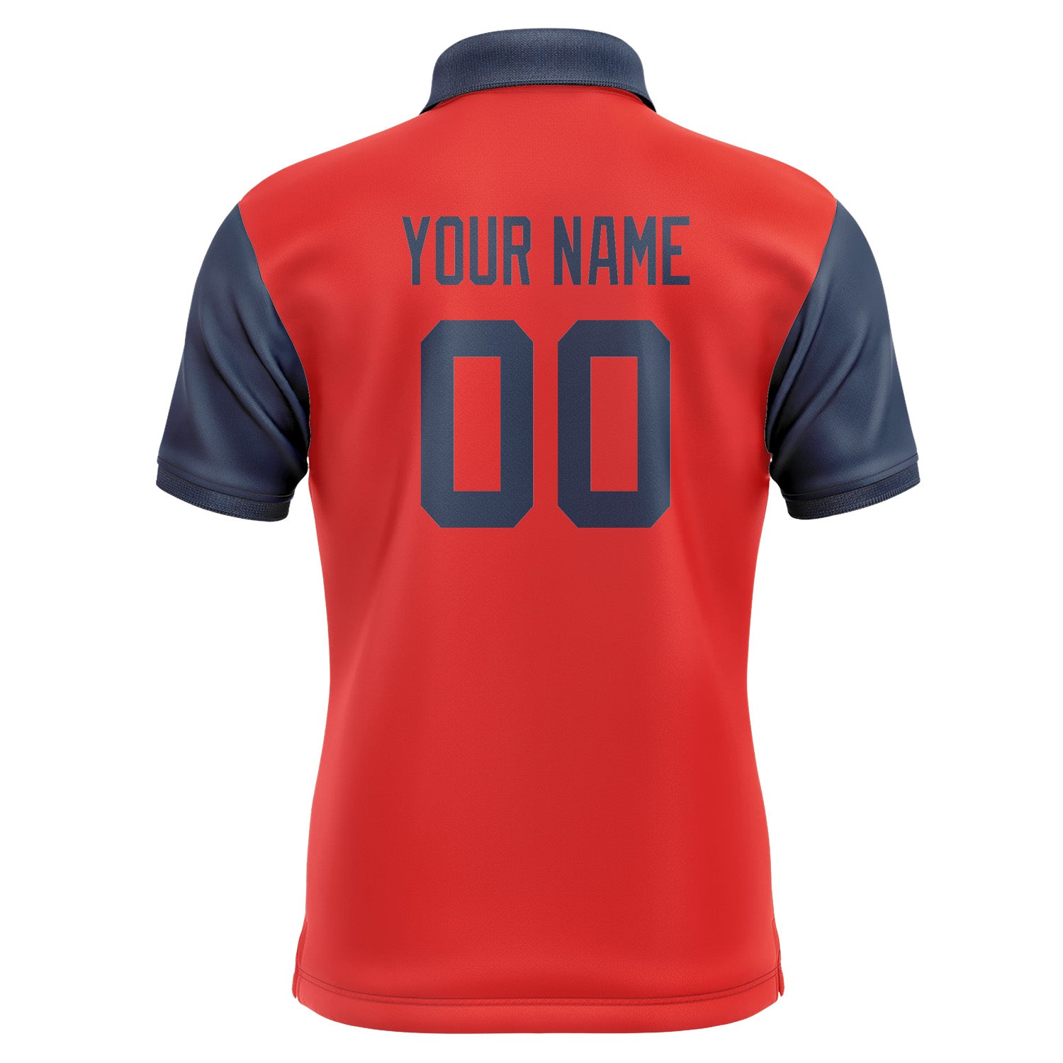 Custom Orange Red Blue Short-Sleeve Polo Shirt PO121010B110