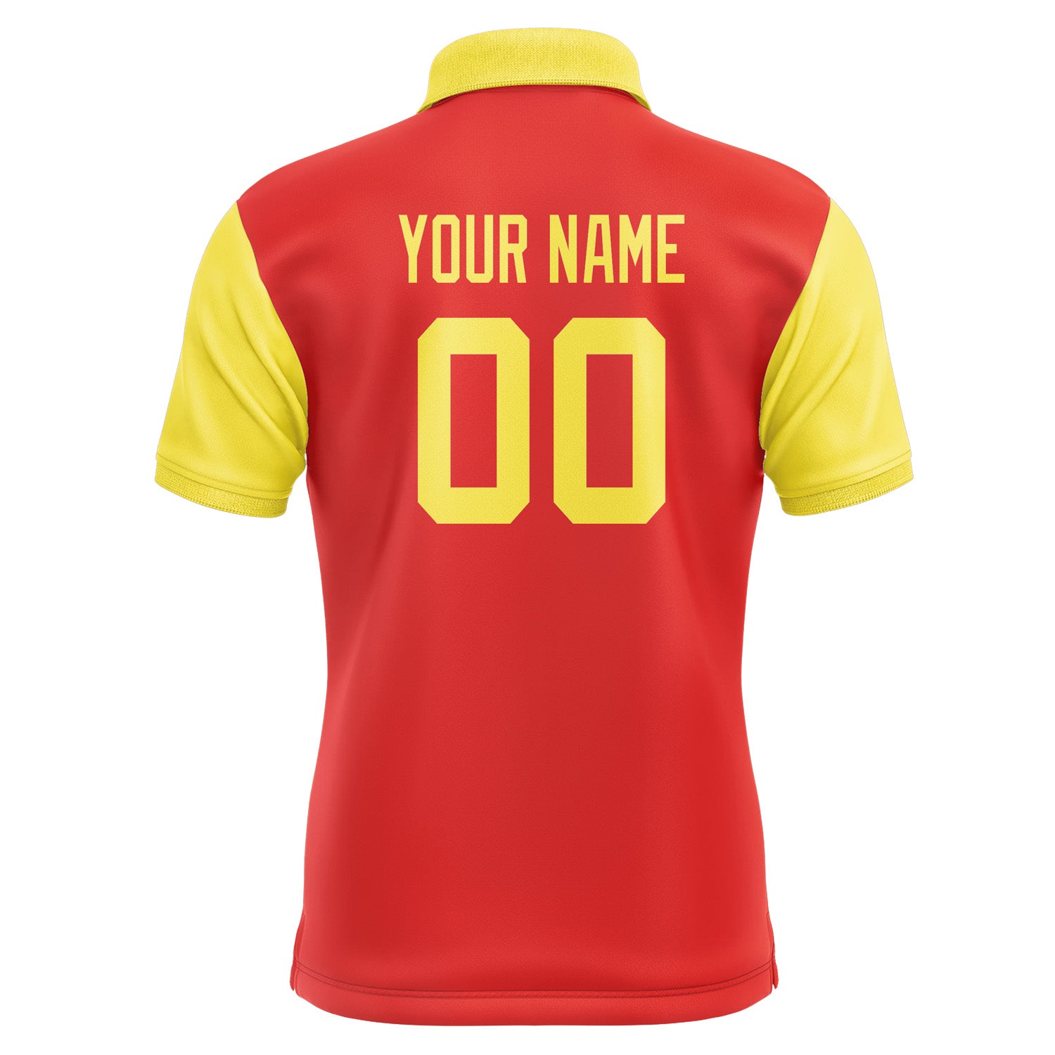 Custom Orange Red Light Yellow Short-Sleeve Polo Shirt PO122626B126
