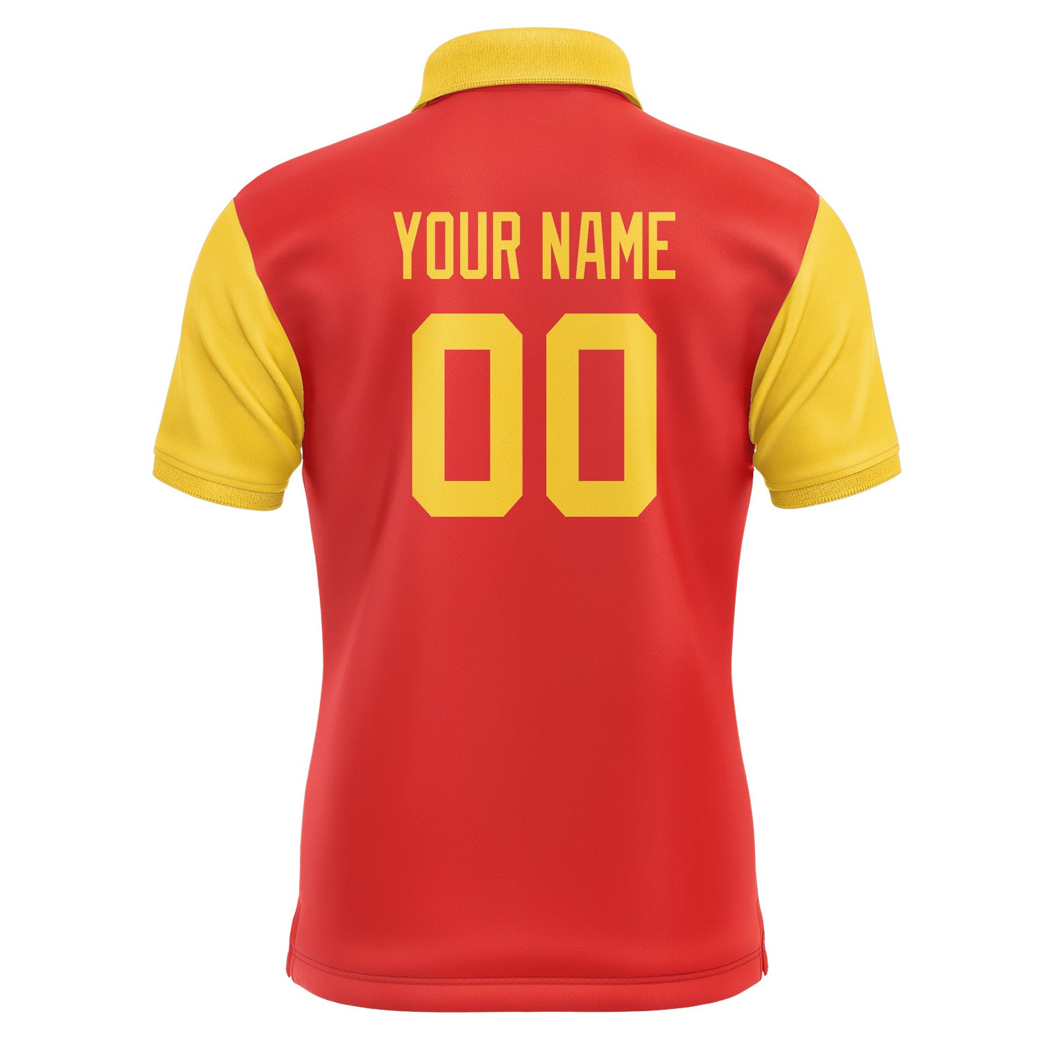 Custom Orange Red Gold Short-Sleeve Polo Shirt PO123030B130