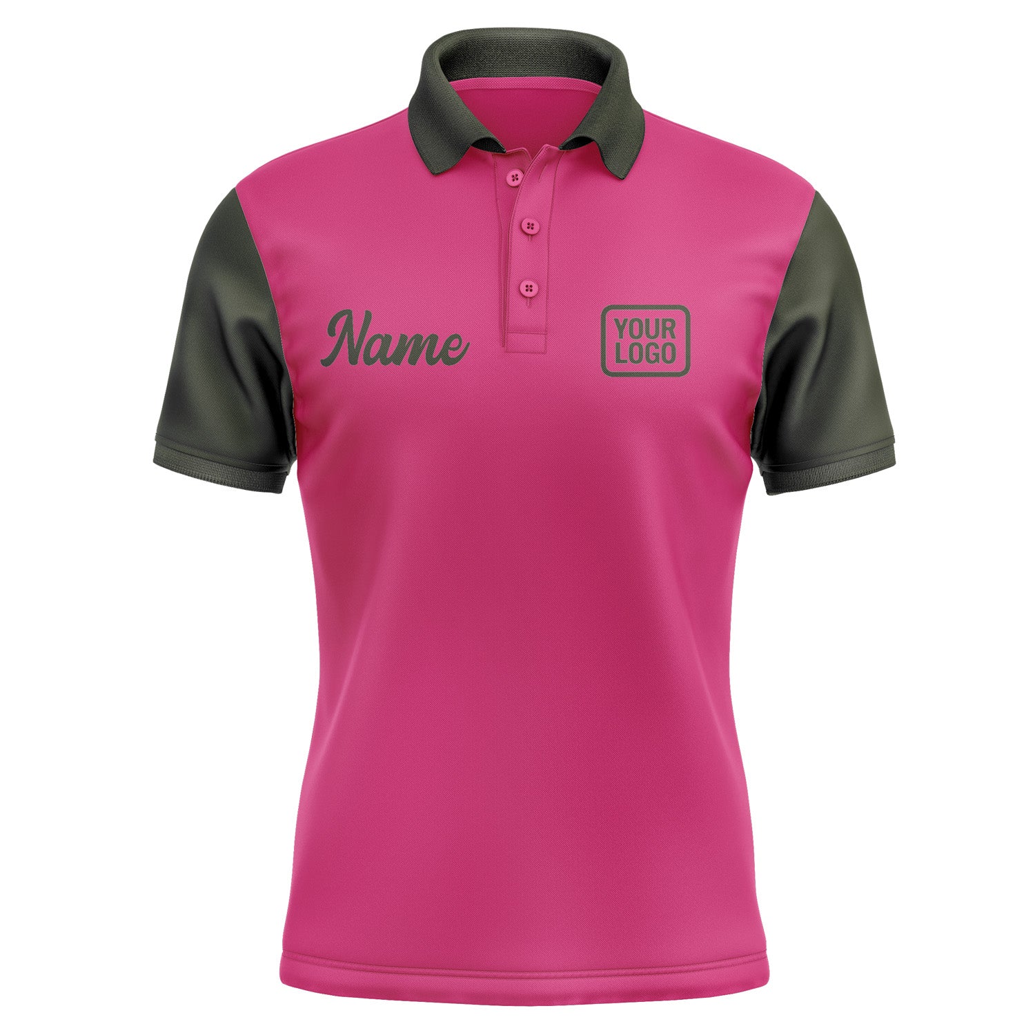 Custom Pink Olive Short-Sleeve Polo Shirt PO130202B102