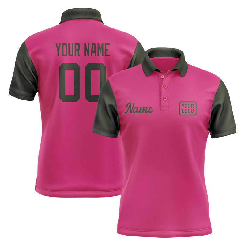 Custom Pink Olive Short-Sleeve Polo Shirt PO130202B102