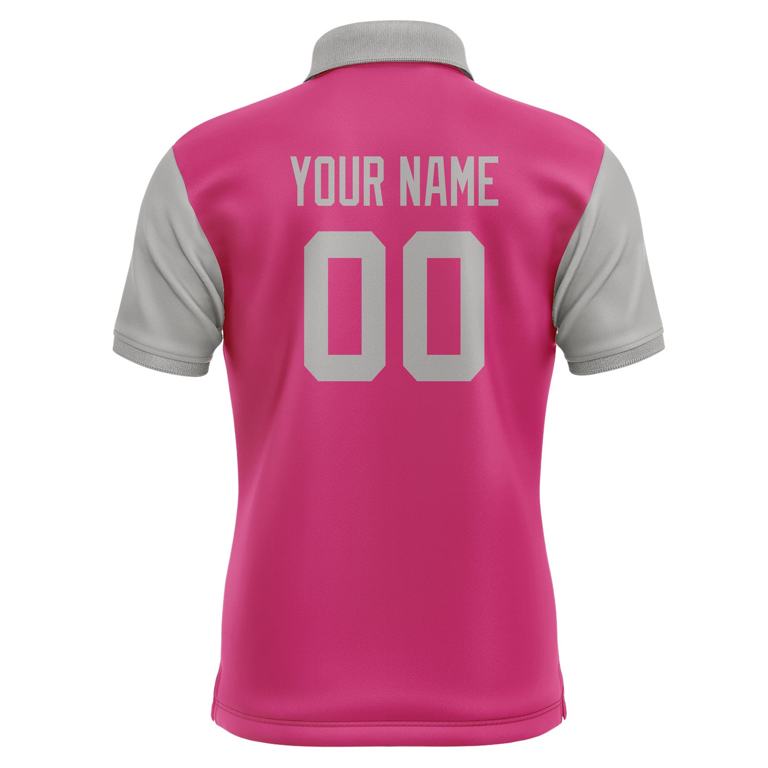 Custom Pink Gray Short-Sleeve Polo Shirt PO130404B104