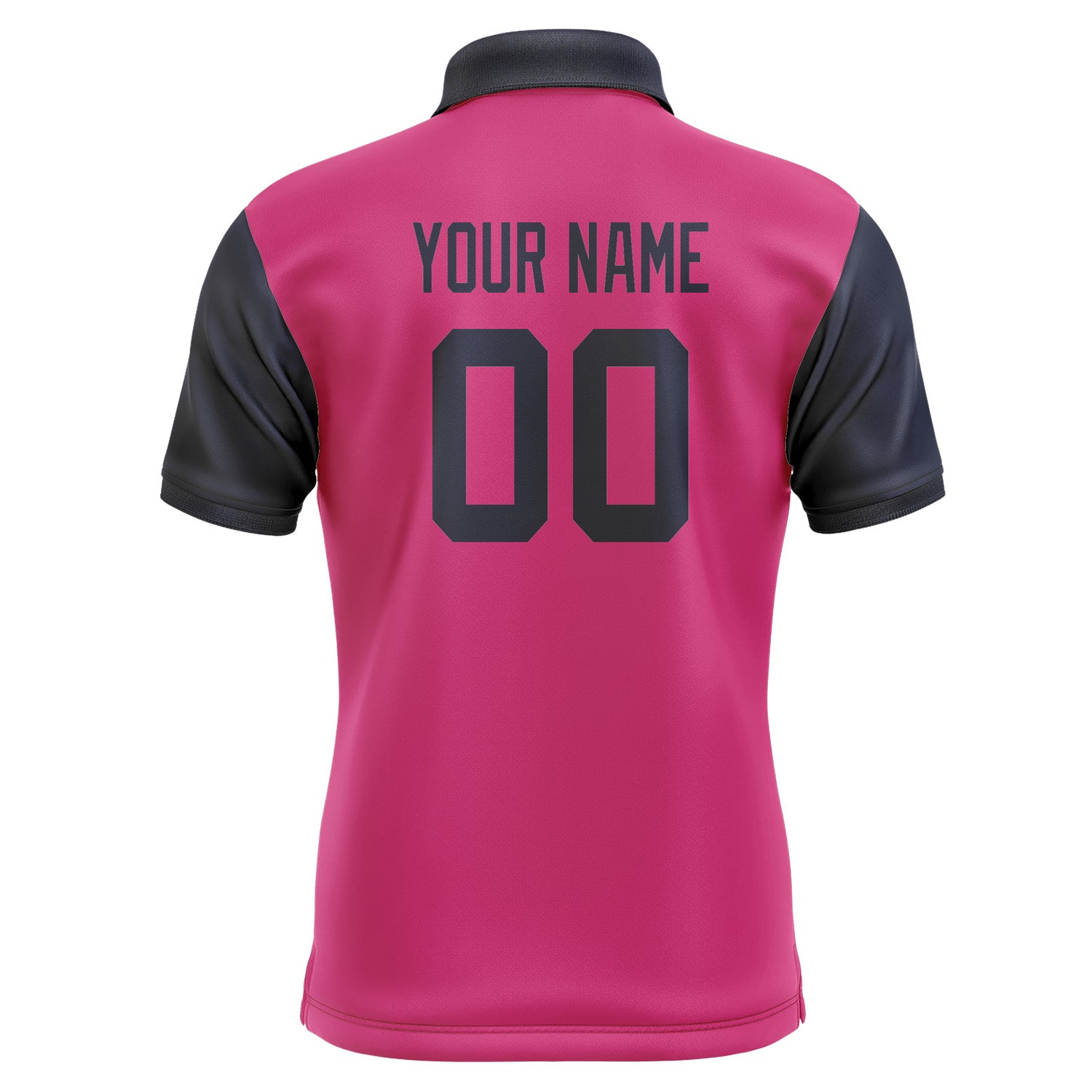 Custom Pink Navy Short-Sleeve Polo Shirt PO131111B111