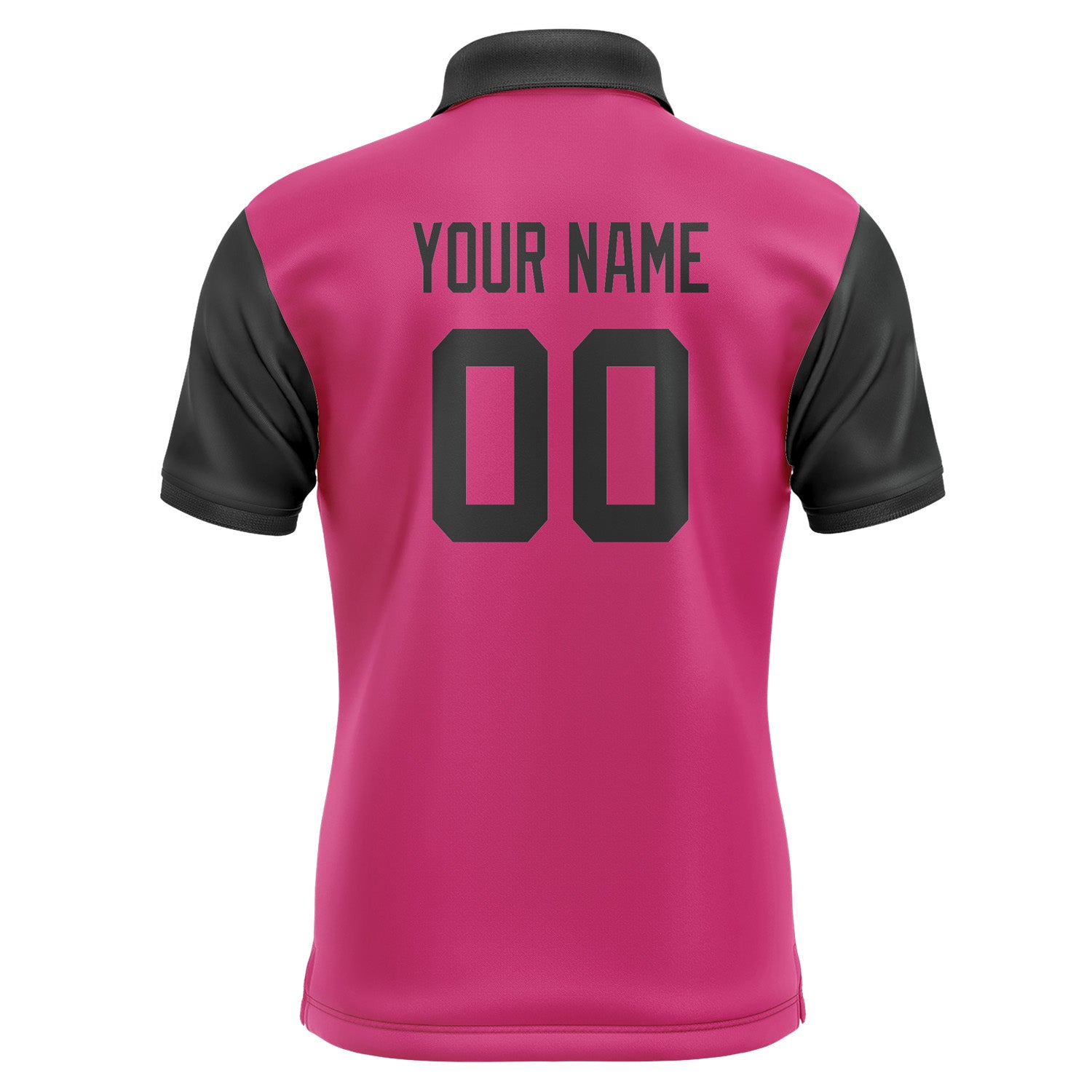 Custom Pink Black Short-Sleeve Polo Shirt PO131717B117