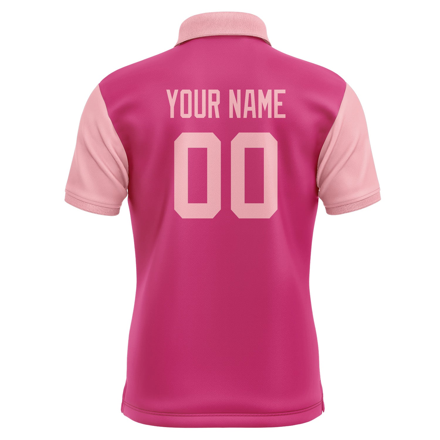 Custom Pink Light Pink Short-Sleeve Polo Shirt PO132121B121