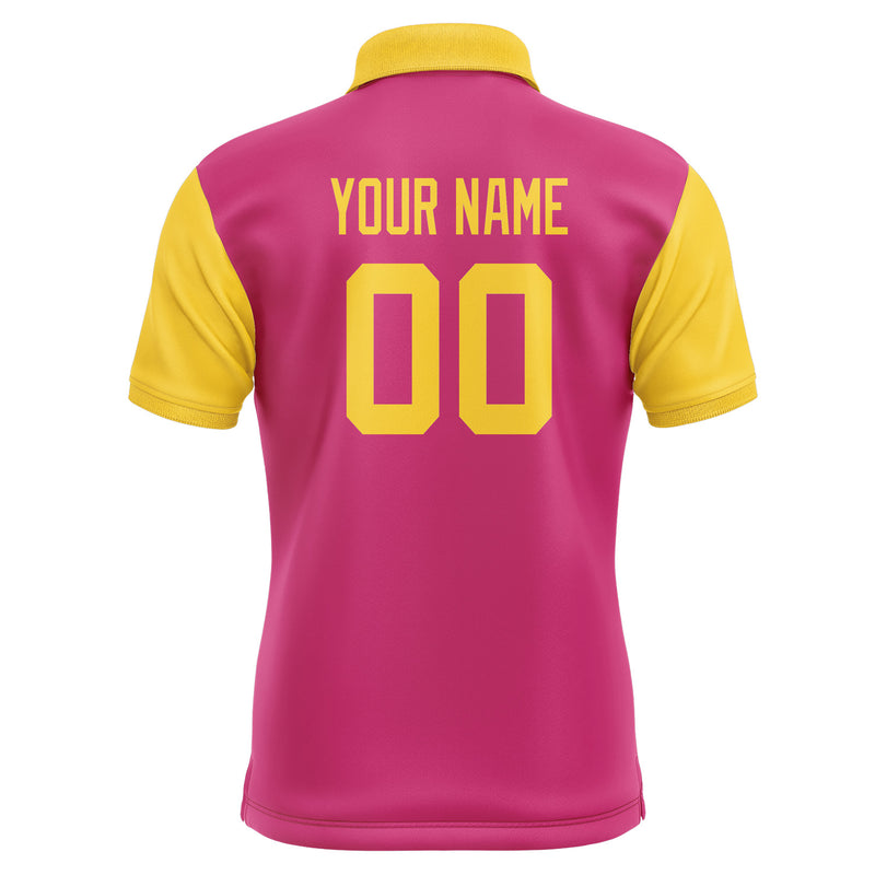 Custom Pink Gold Short-Sleeve Polo Shirt PO133030B130