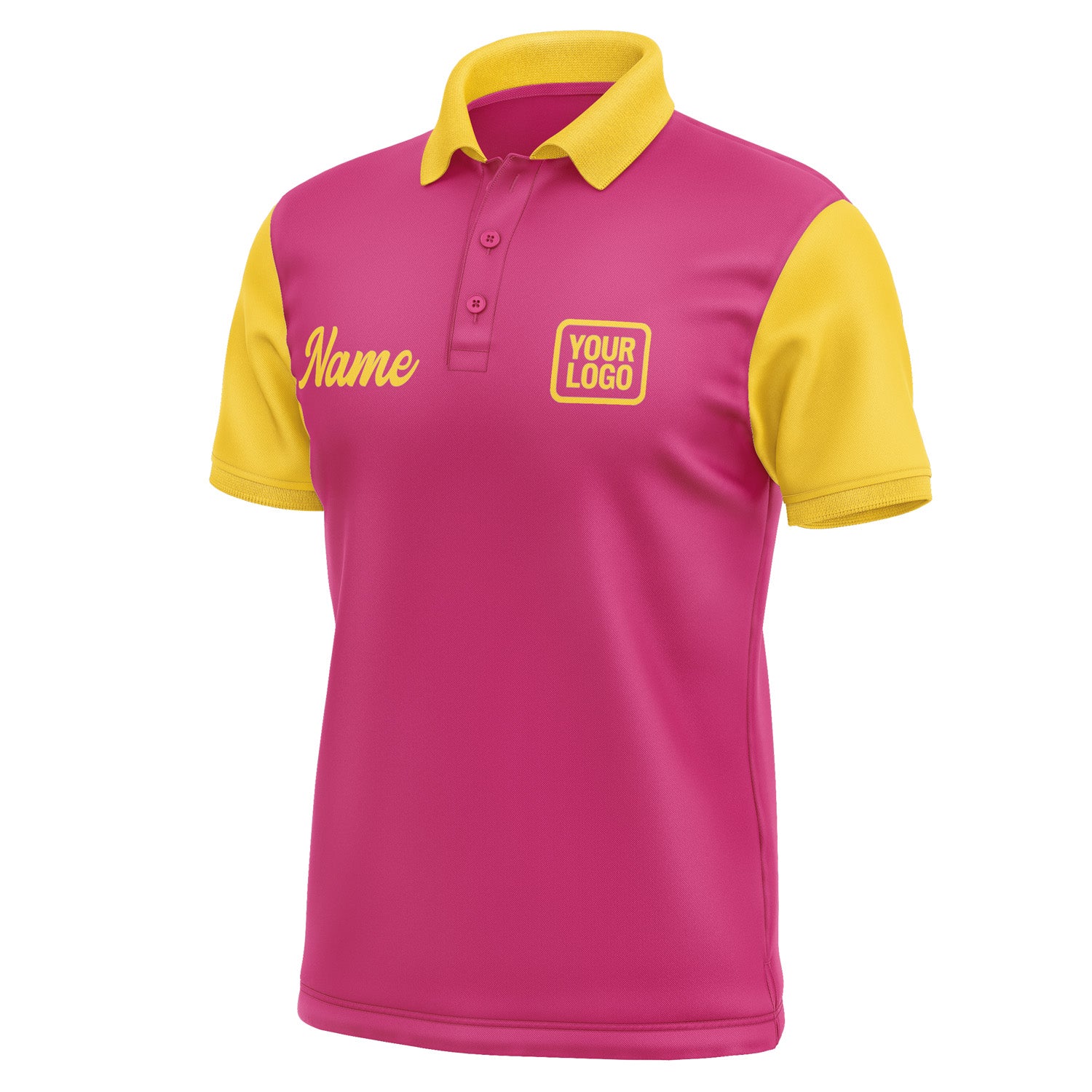 Custom Pink Gold Short-Sleeve Polo Shirt PO133030B130