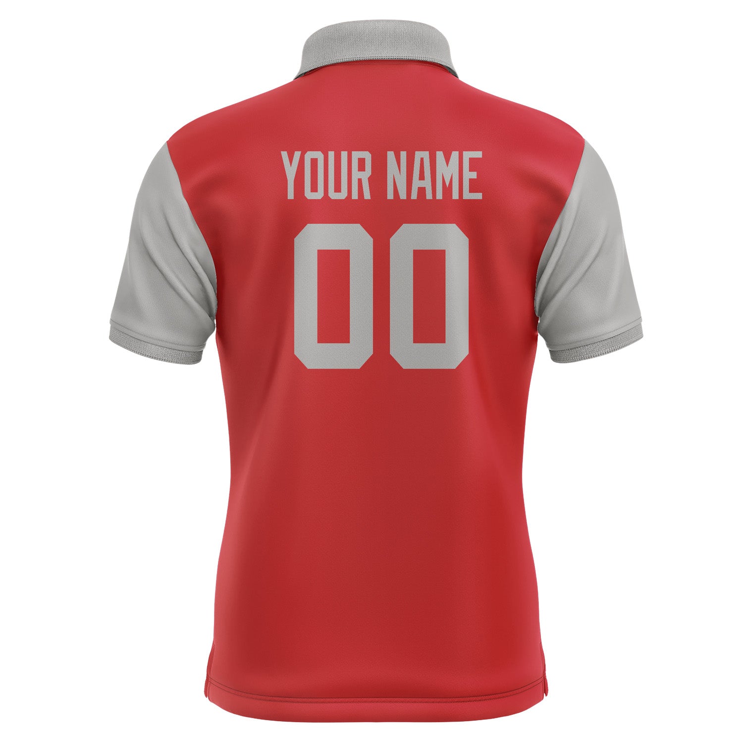 Custom Red Gray Short-Sleeve Polo Shirt PO140404B104