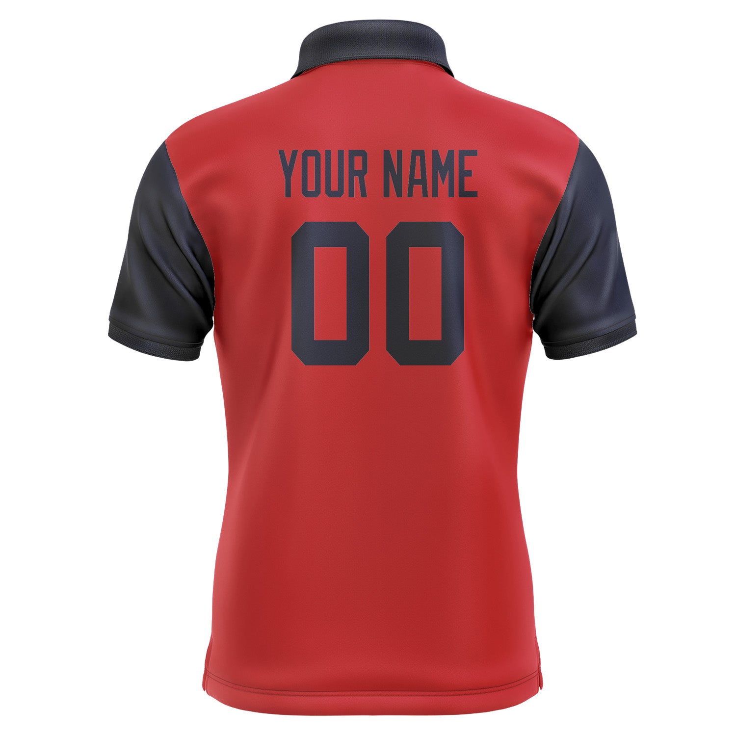 Custom Red Navy Short-Sleeve Polo Shirt PO141111B111