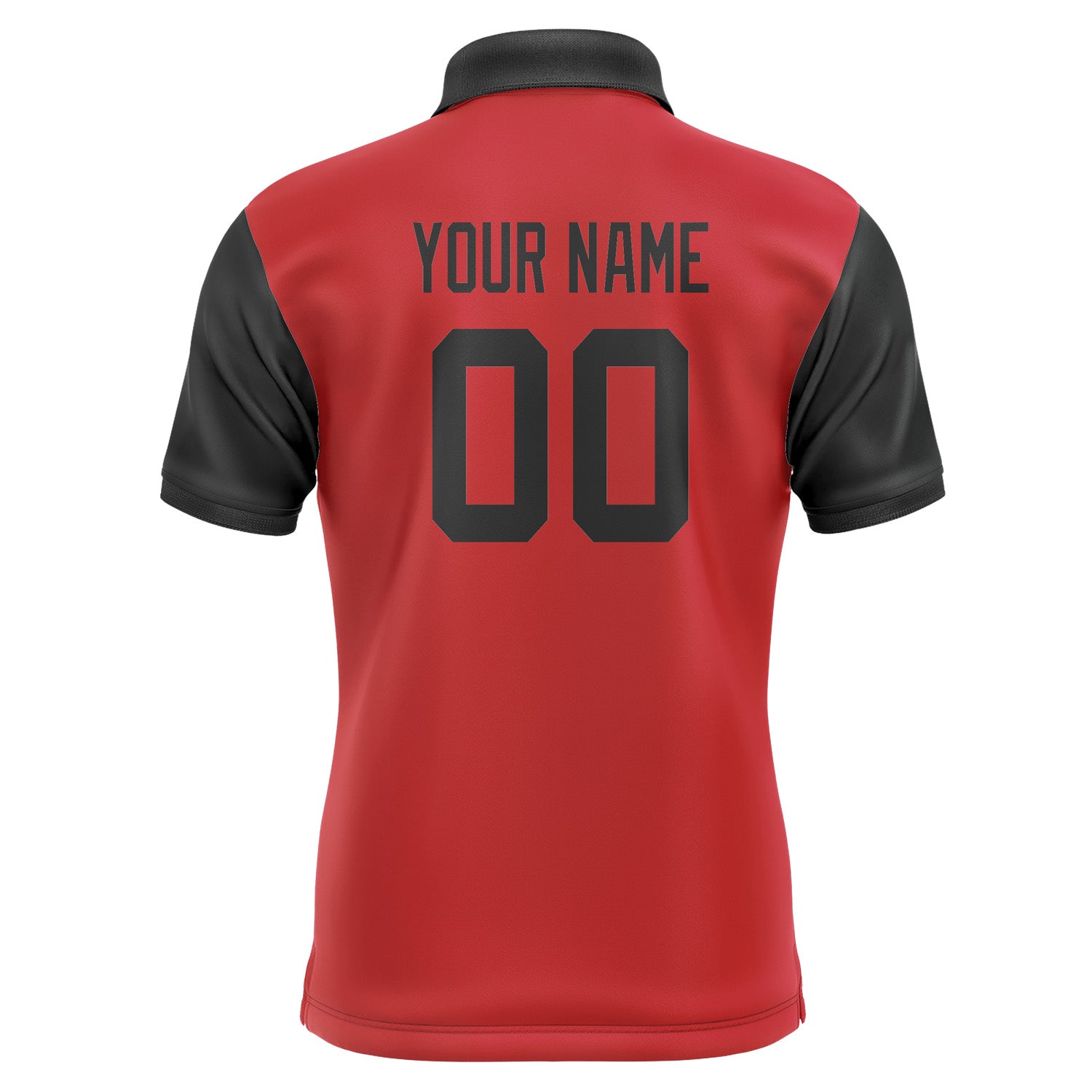 Custom Red Black Short-Sleeve Polo Shirt PO141717B117