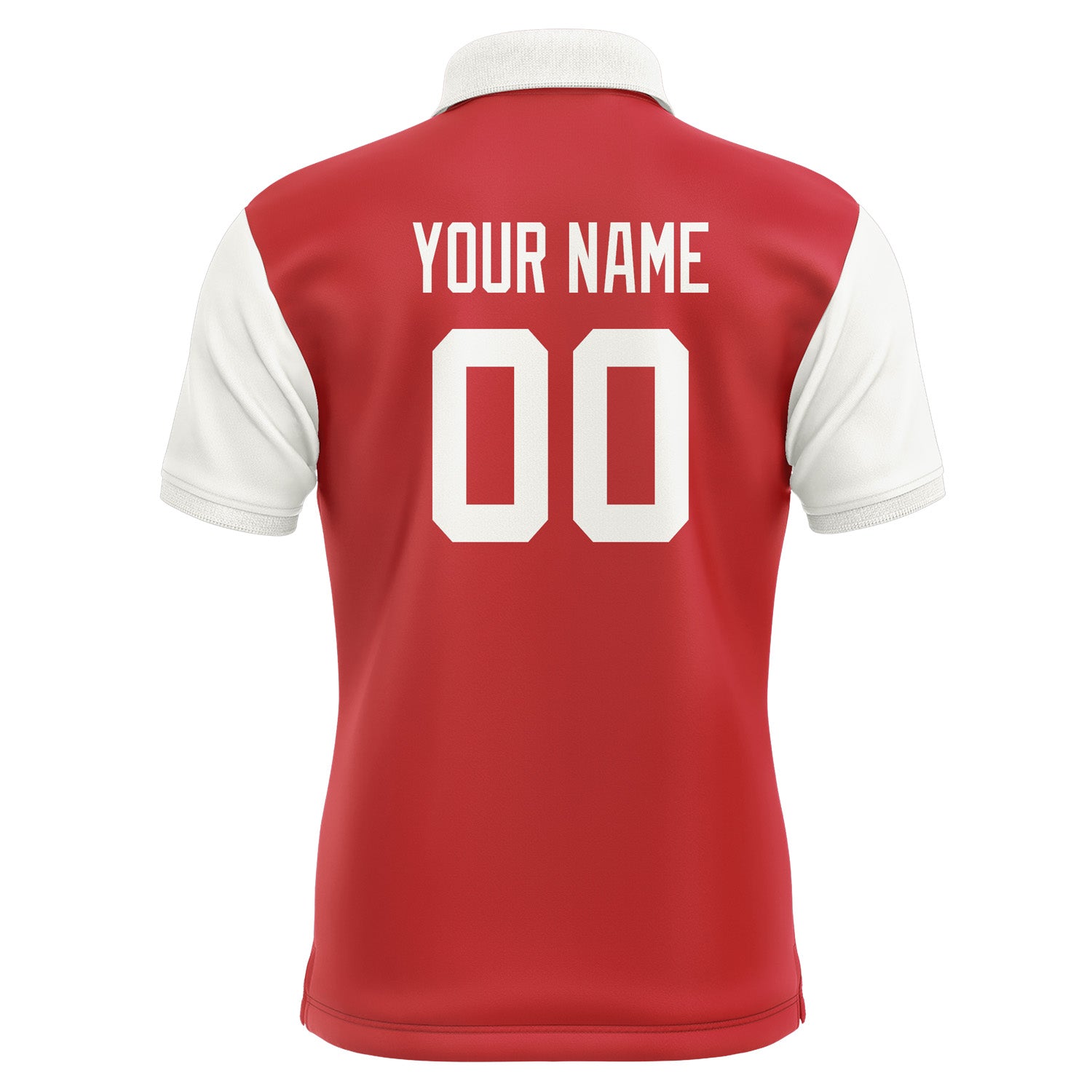 Custom Red White Short-Sleeve Polo Shirt PO141818B118