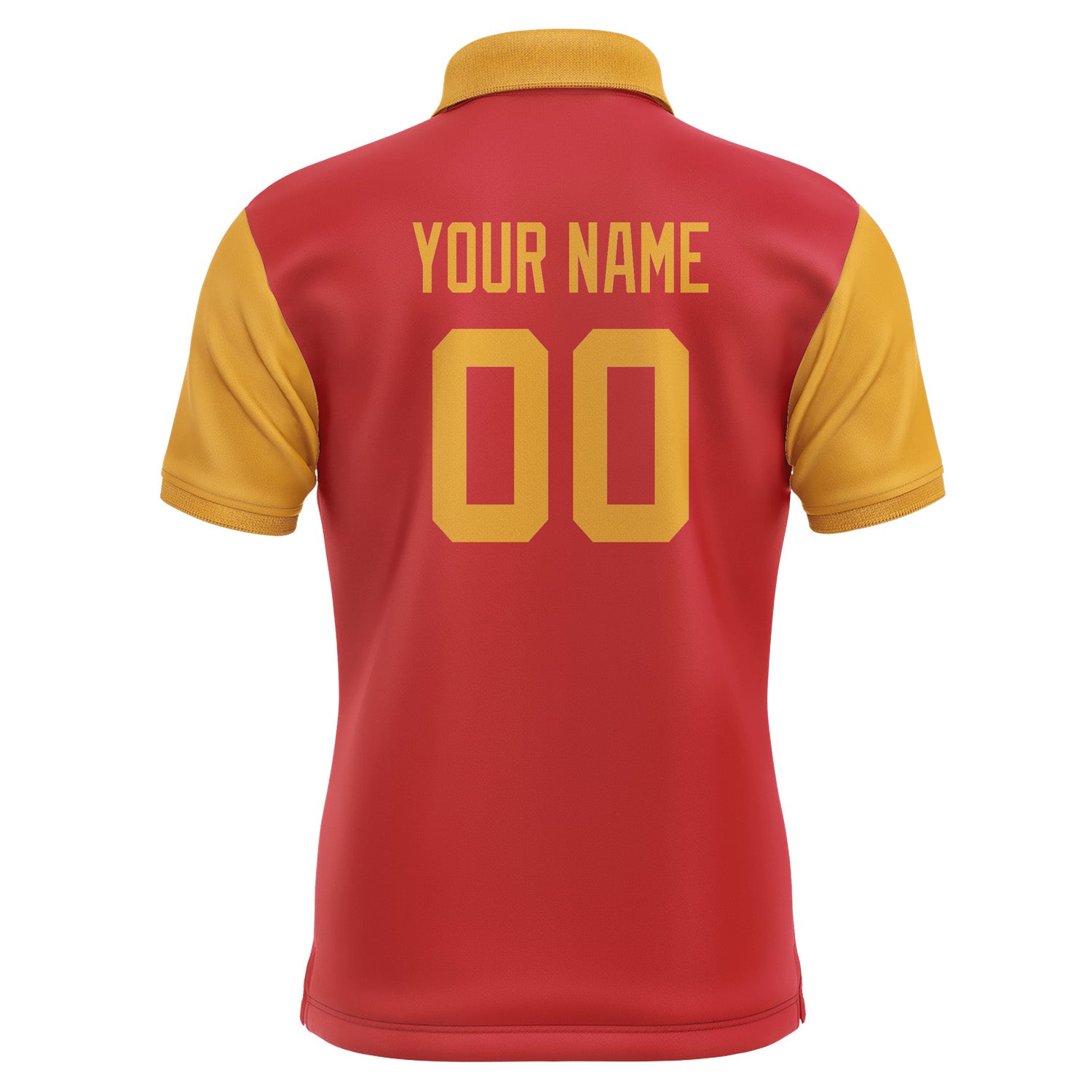 Custom Red Yellow Short-Sleeve Polo Shirt PO141919B119