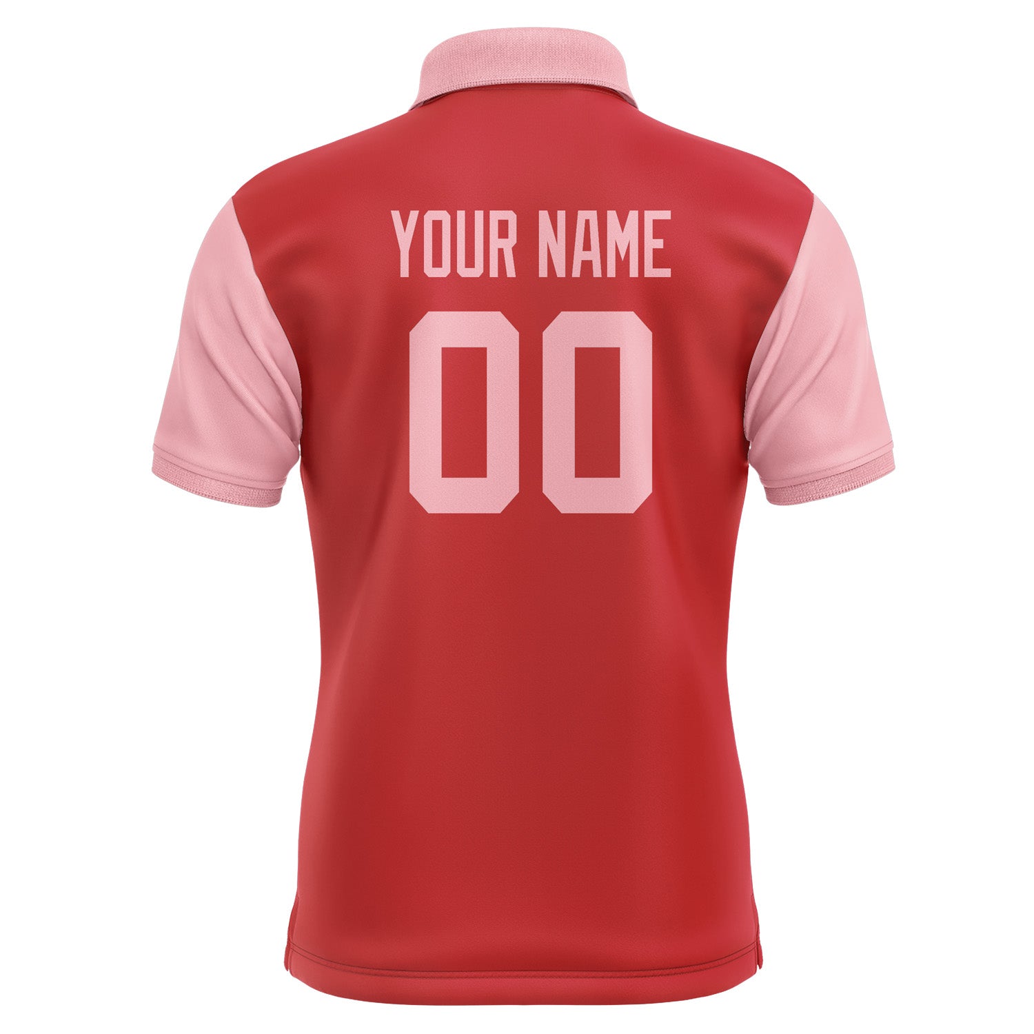 Custom Red Light Pink Short-Sleeve Polo Shirt PO142121B121