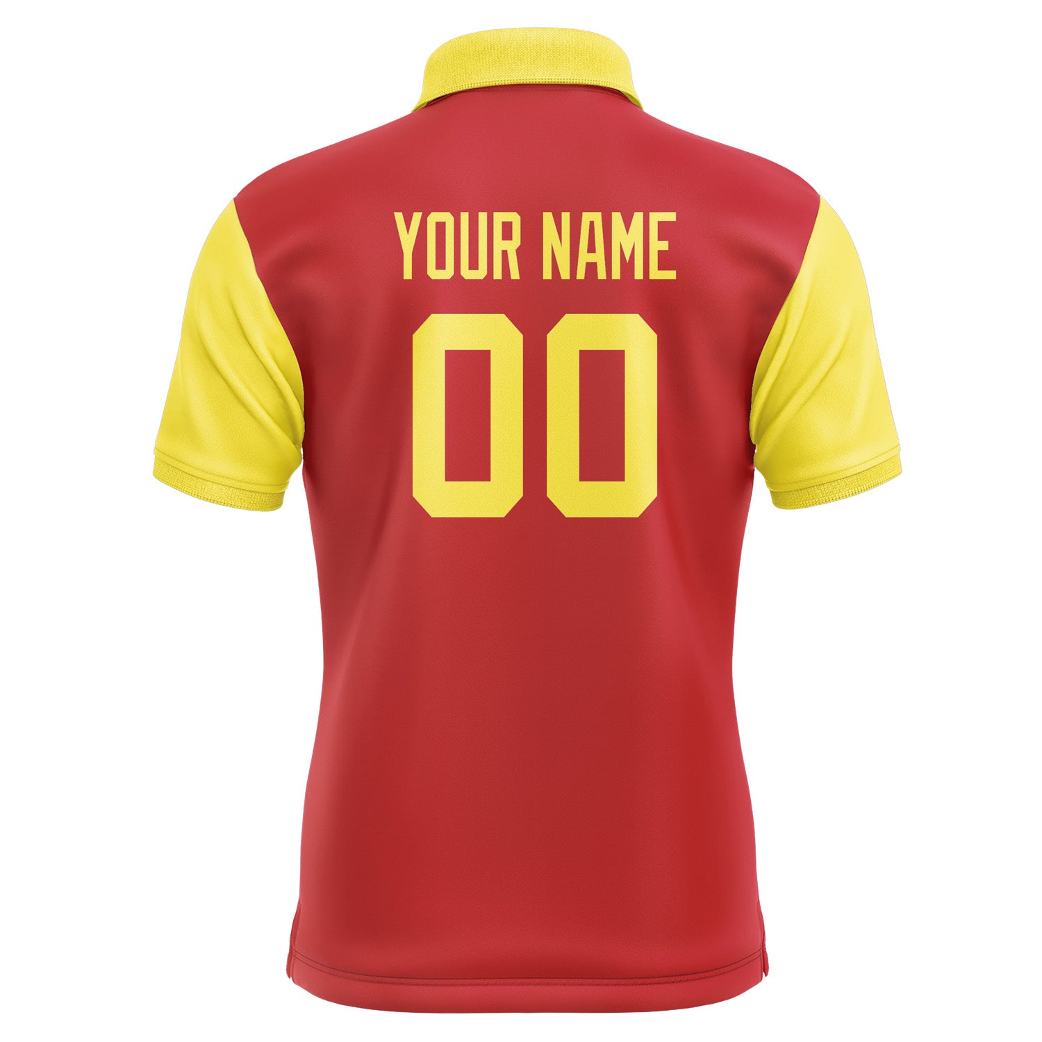 Custom Red Light Yellow Short-Sleeve Polo Shirt PO142626B126