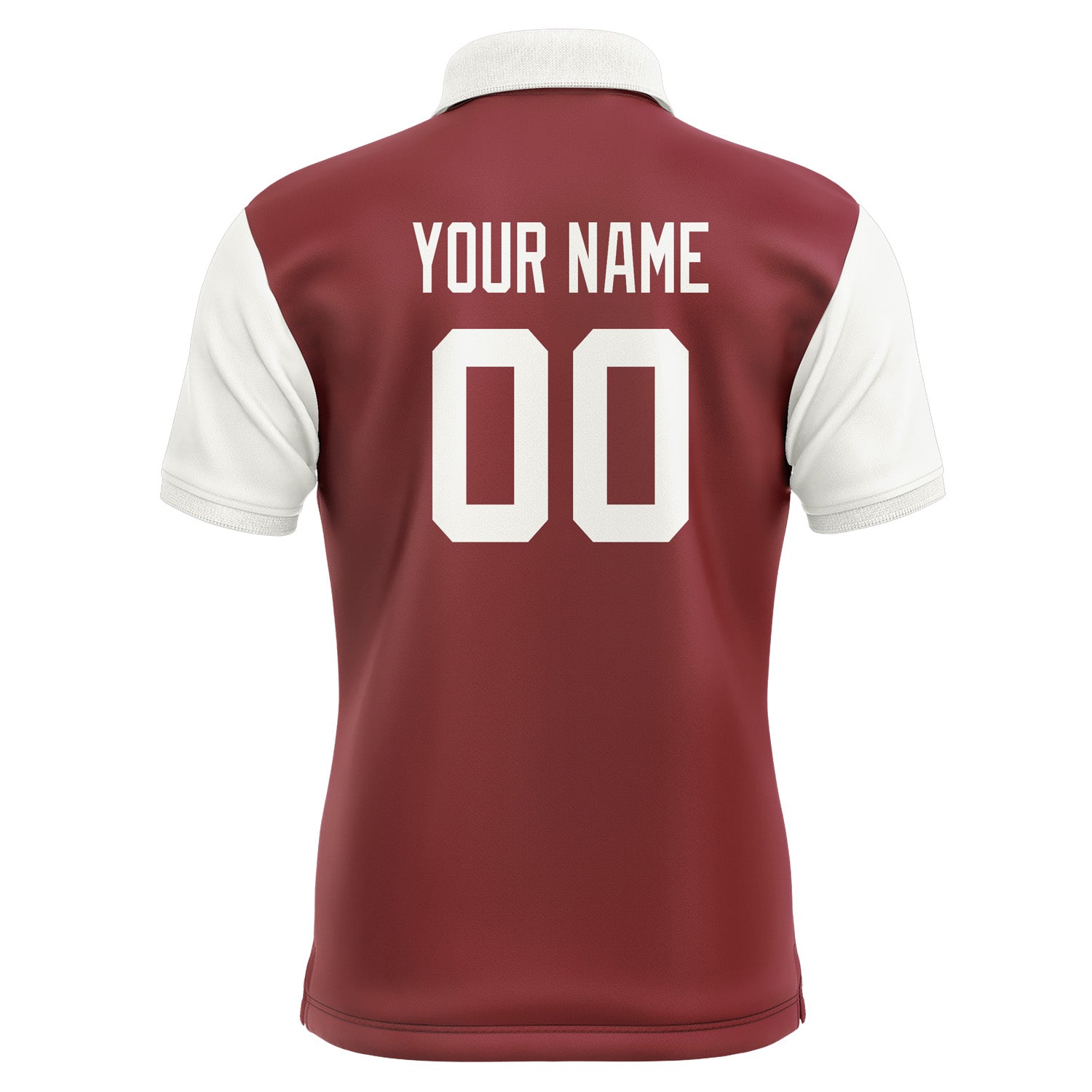Custom Crimson Red White Short-Sleeve Polo Shirt PO151818B118