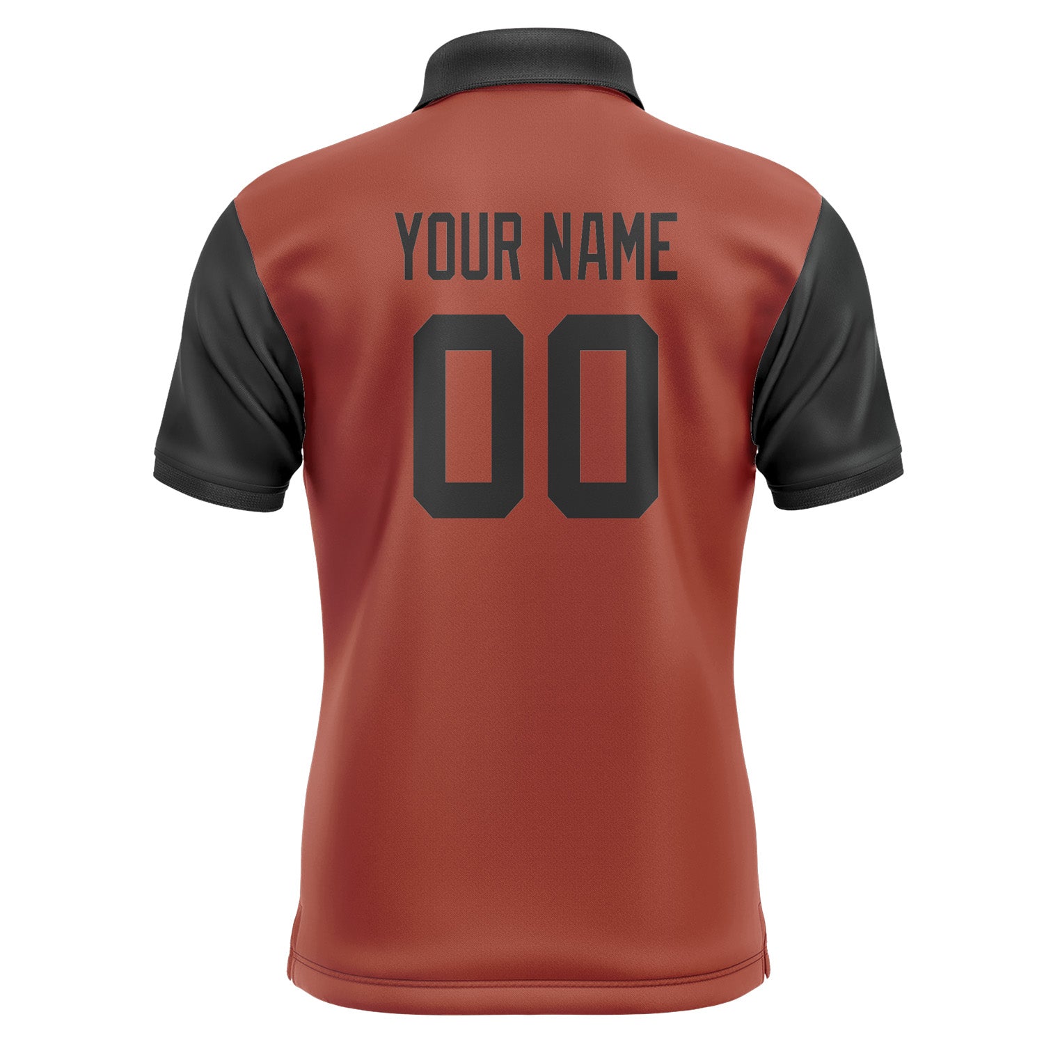 Custom Coral Red Black Short-Sleeve Polo Shirt PO161717B117