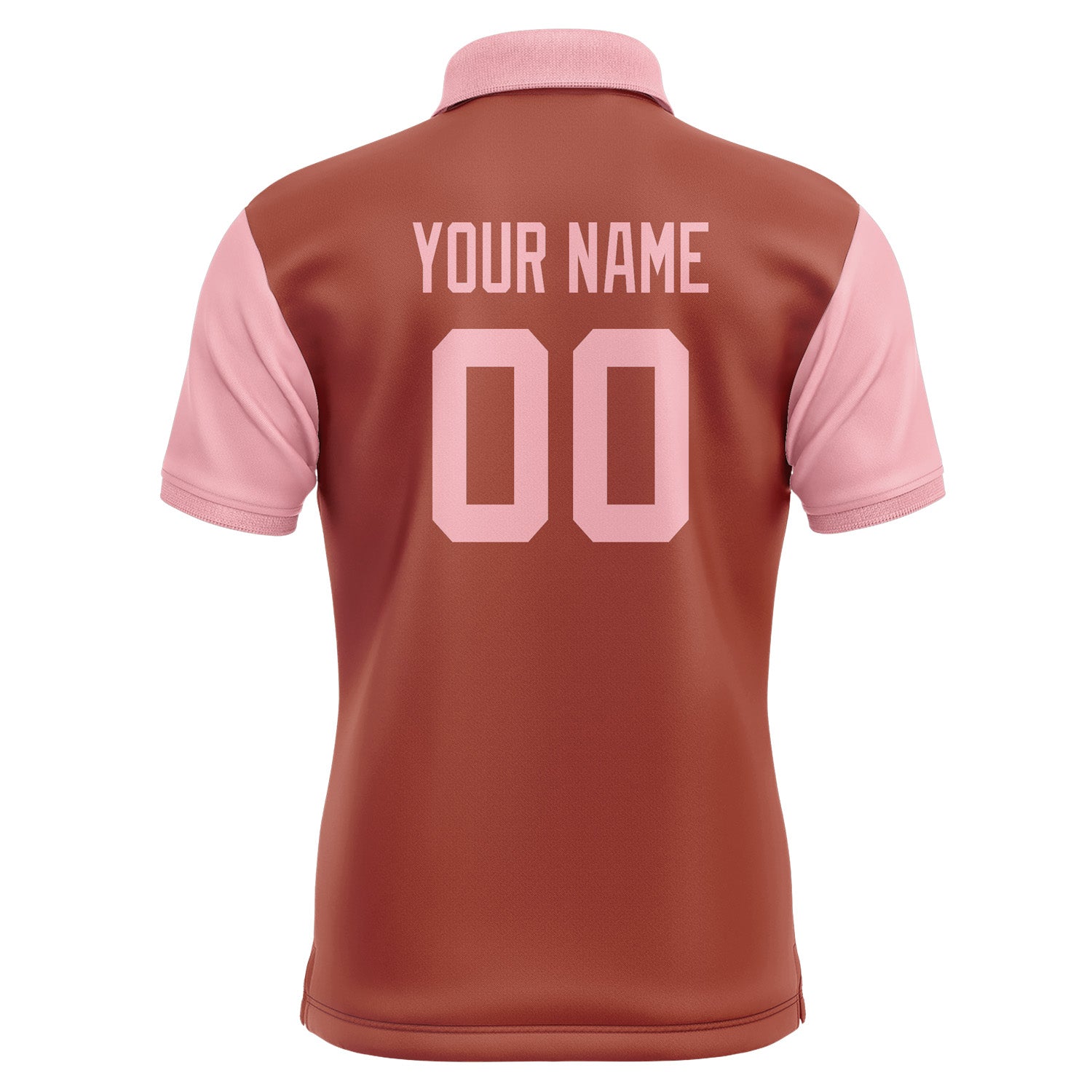 Custom Coral Red Light Pink Short-Sleeve Polo Shirt PO162121B121