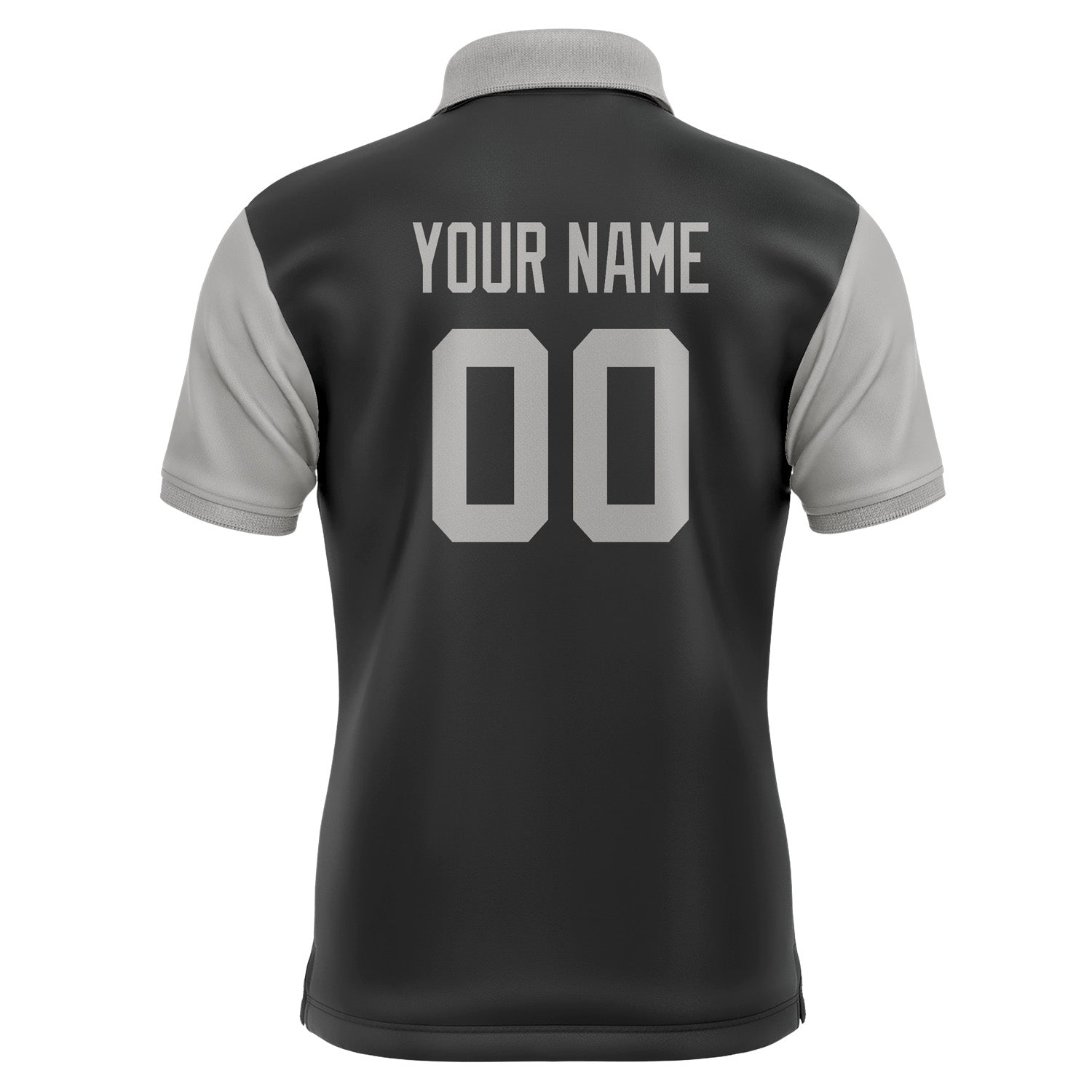 Custom Black Gray Short-Sleeve Polo Shirt PO170404B104