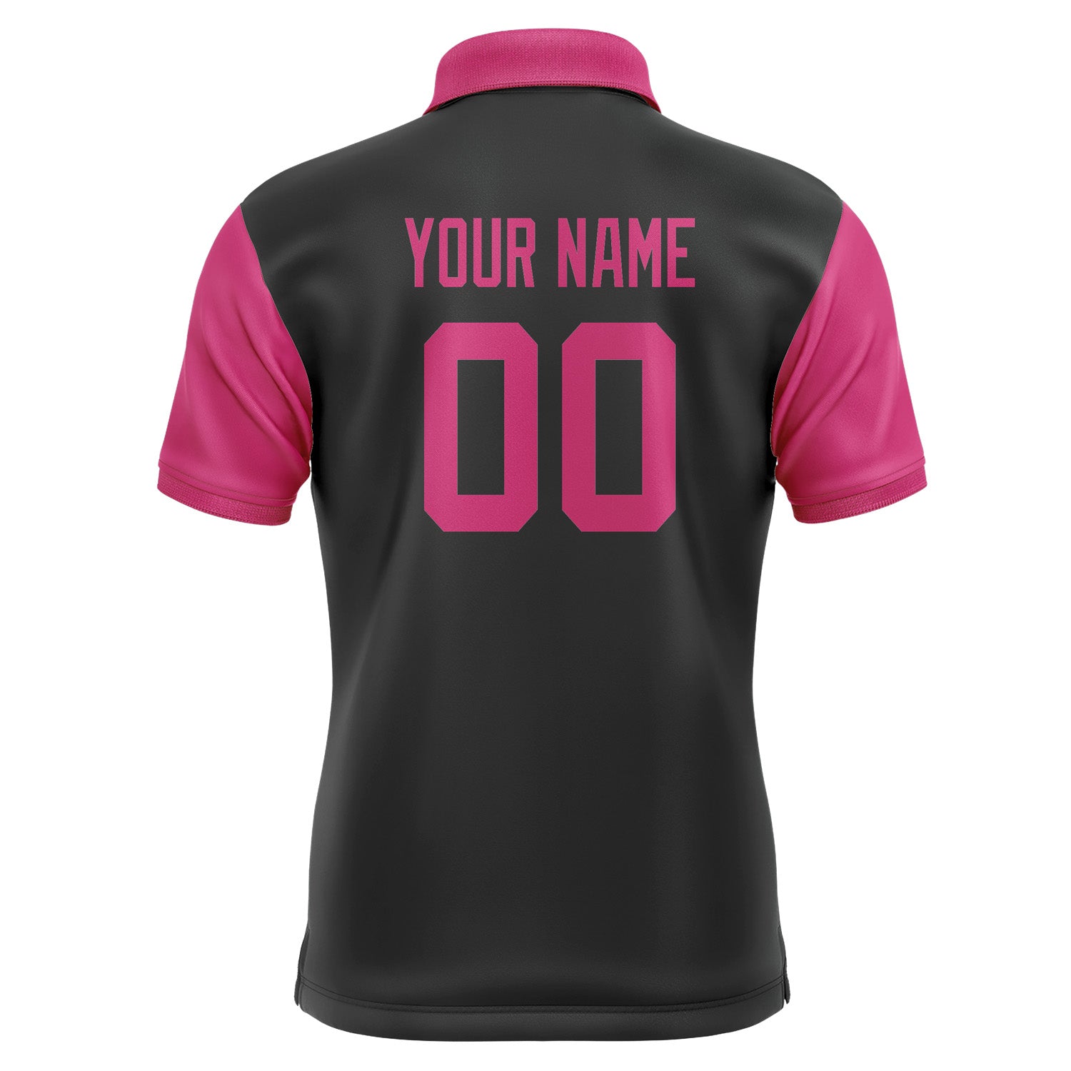 Custom Black Pink Short-Sleeve Polo Shirt PO171313B113