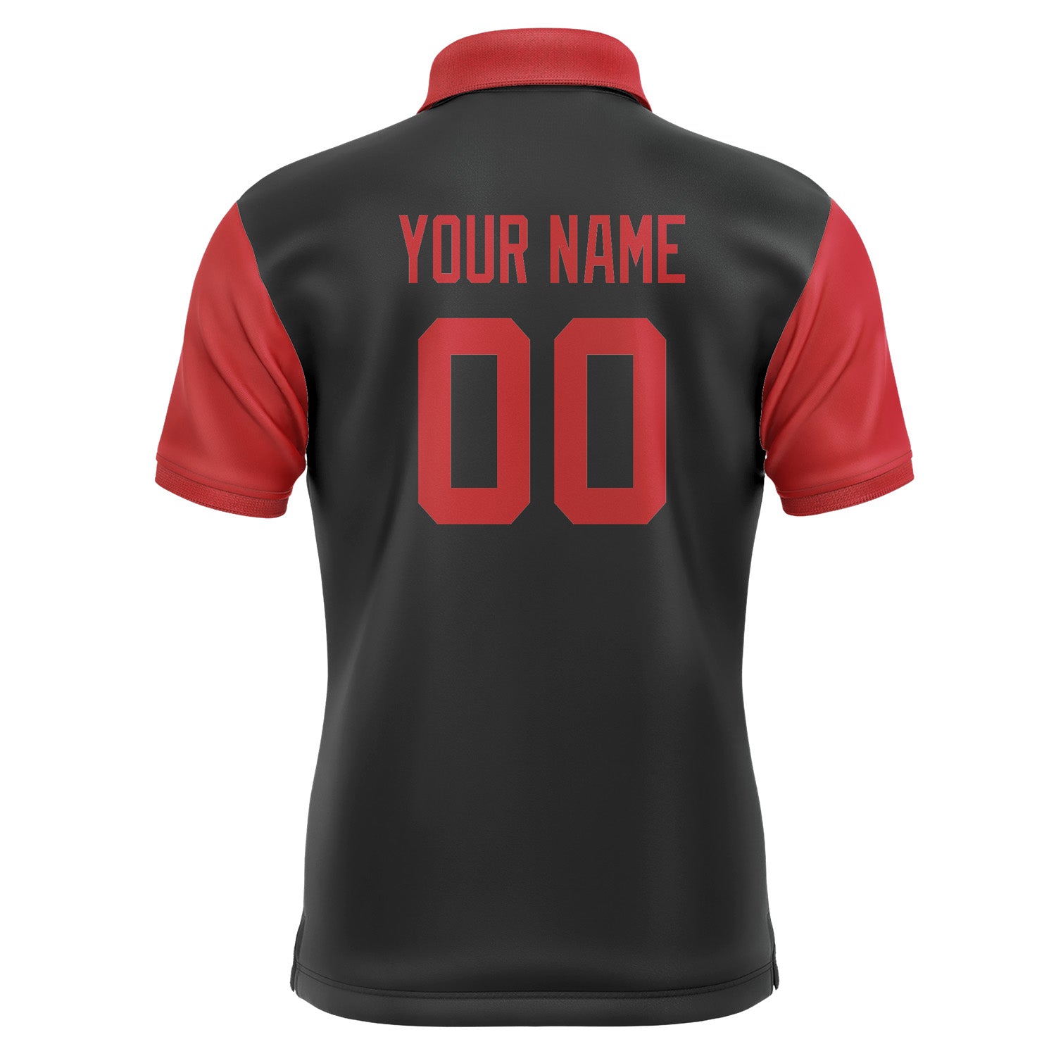 Custom Black Red Short-Sleeve Polo Shirt PO171414B114