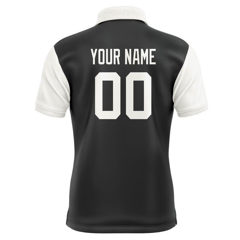 Custom Black White Short-Sleeve Polo Shirt PO171818B118