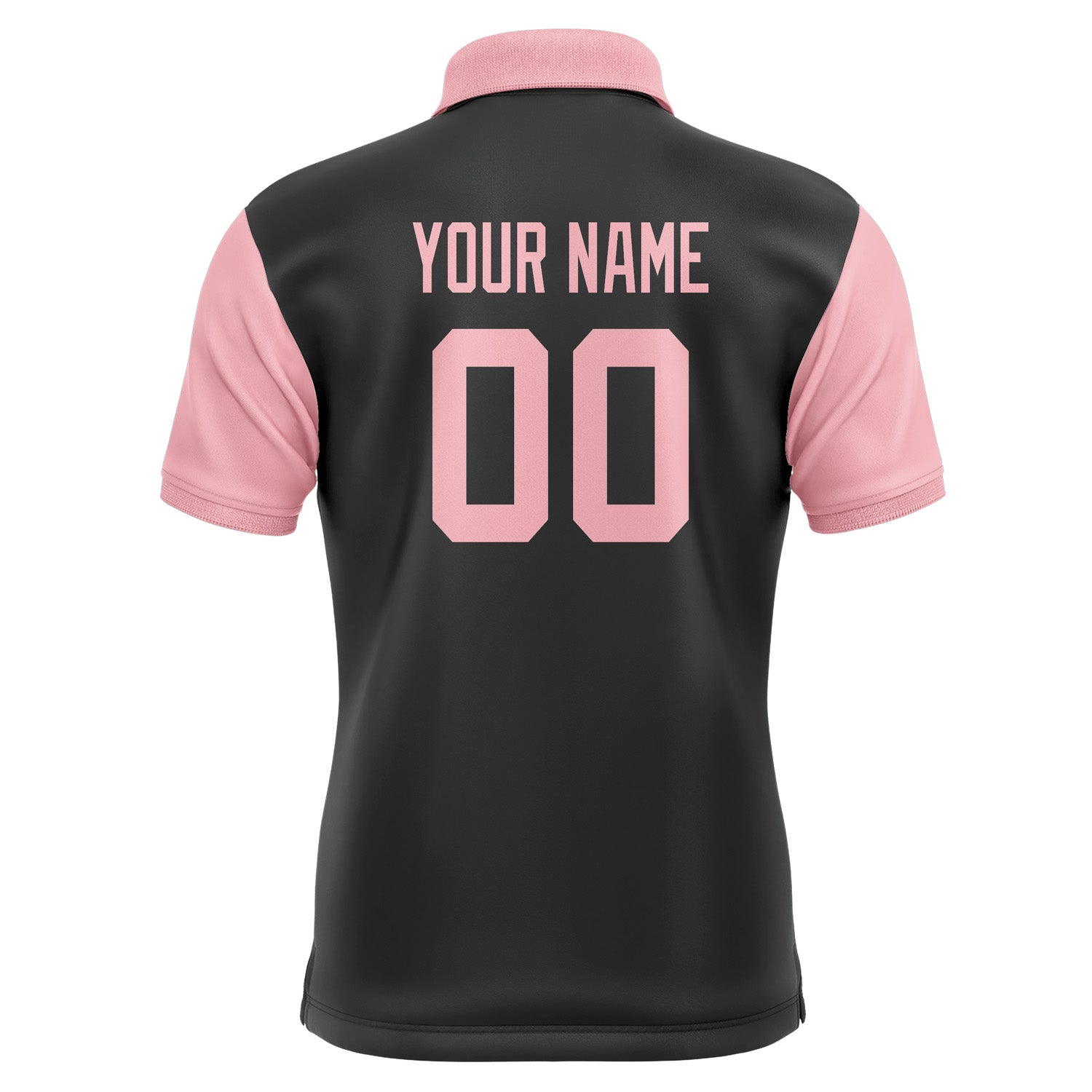 Custom Black Light Pink Short-Sleeve Polo Shirt PO172121B121