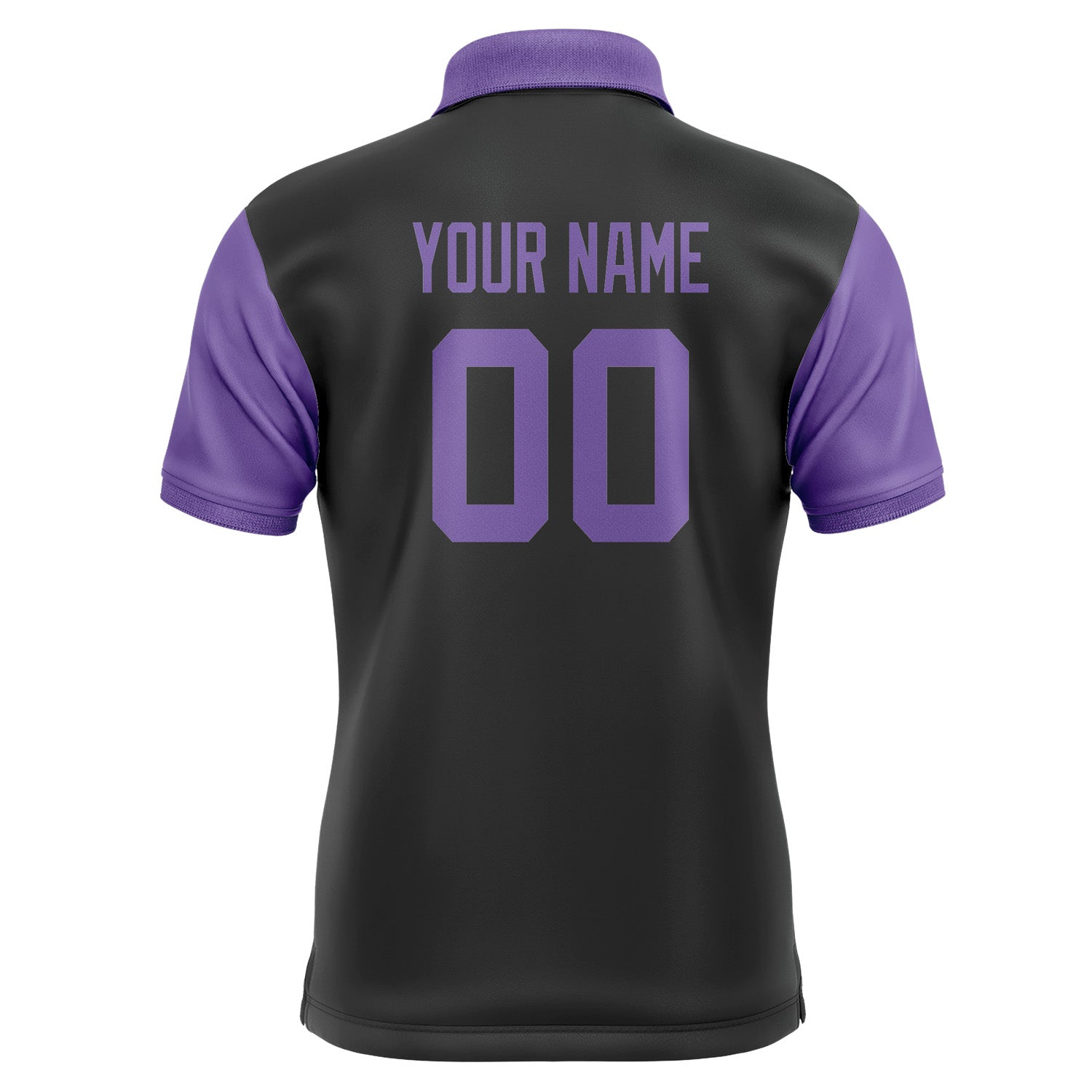 Custom Black Light Purple Short-Sleeve Polo Shirt PO172323B123