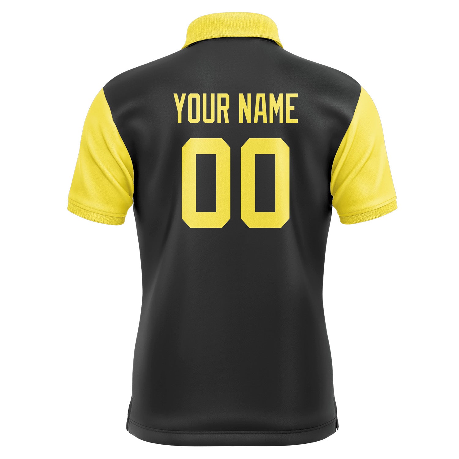 Custom Black Light Yellow Short-Sleeve Polo Shirt PO172626B126