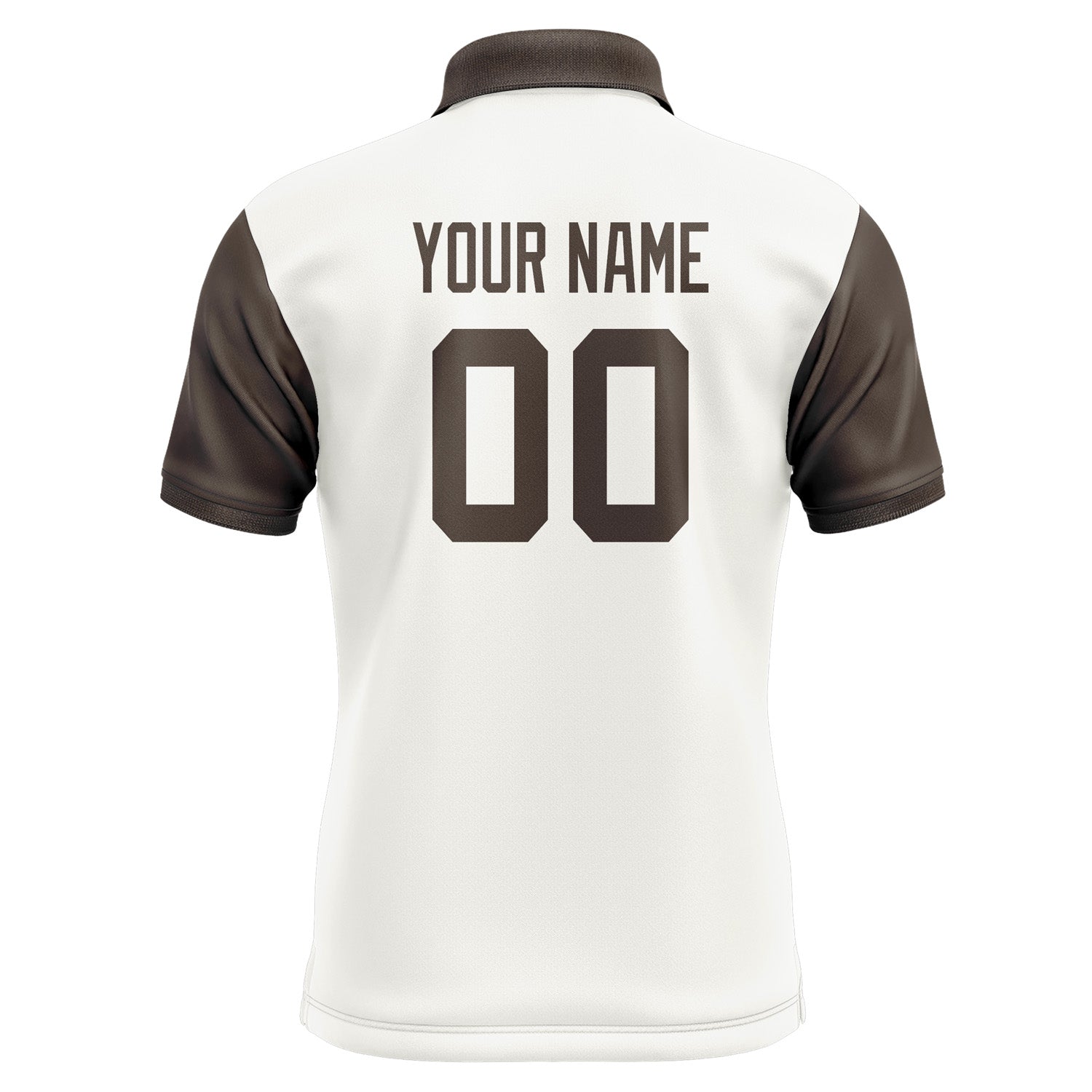 Custom White Brown Short-Sleeve Polo Shirt PO180101B101