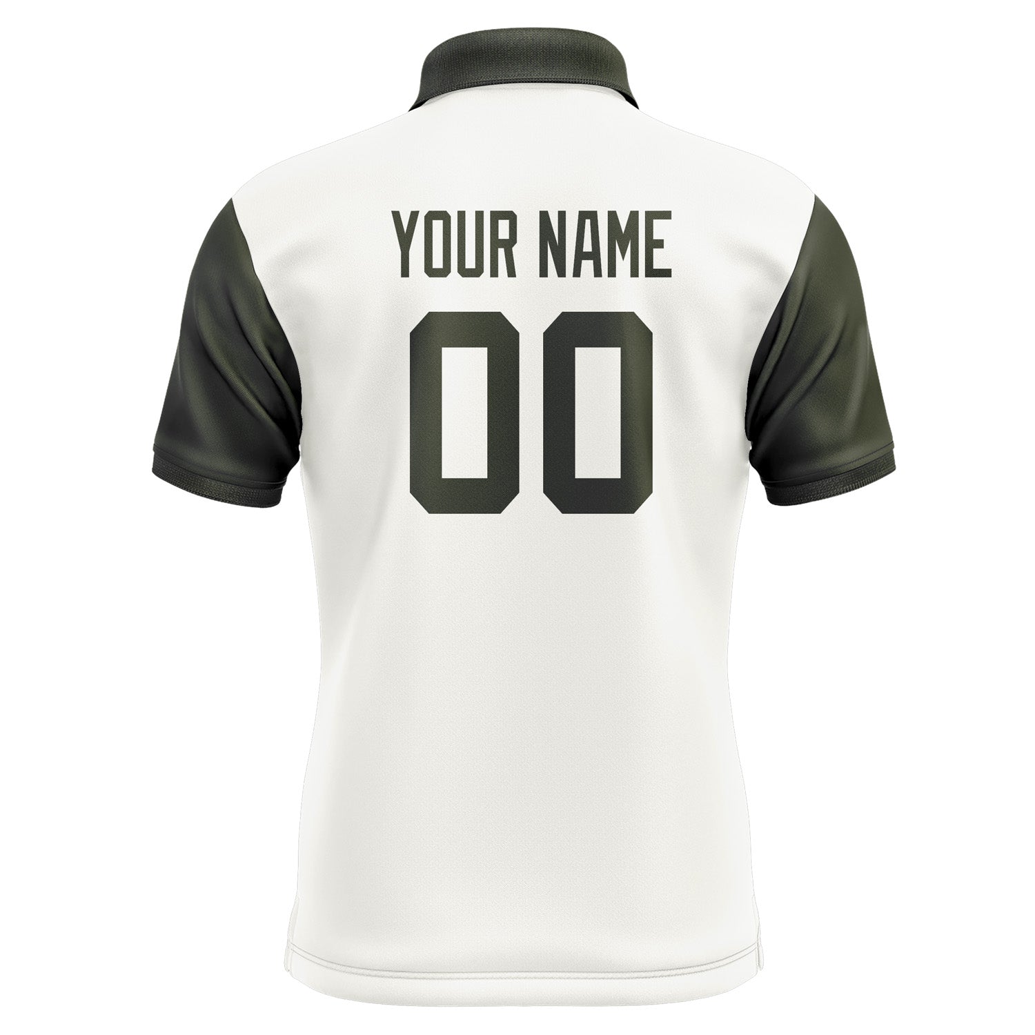 Custom White Olive Short-Sleeve Polo Shirt PO180202B102