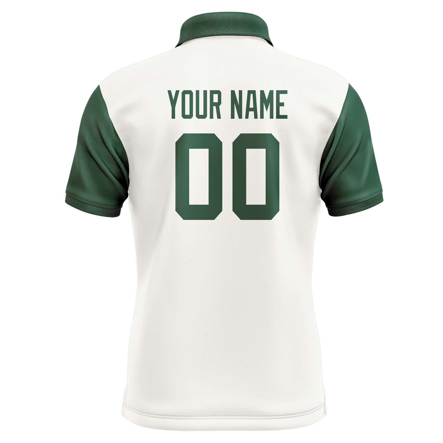 Custom White Green Short-Sleeve Polo Shirt PO180505B105