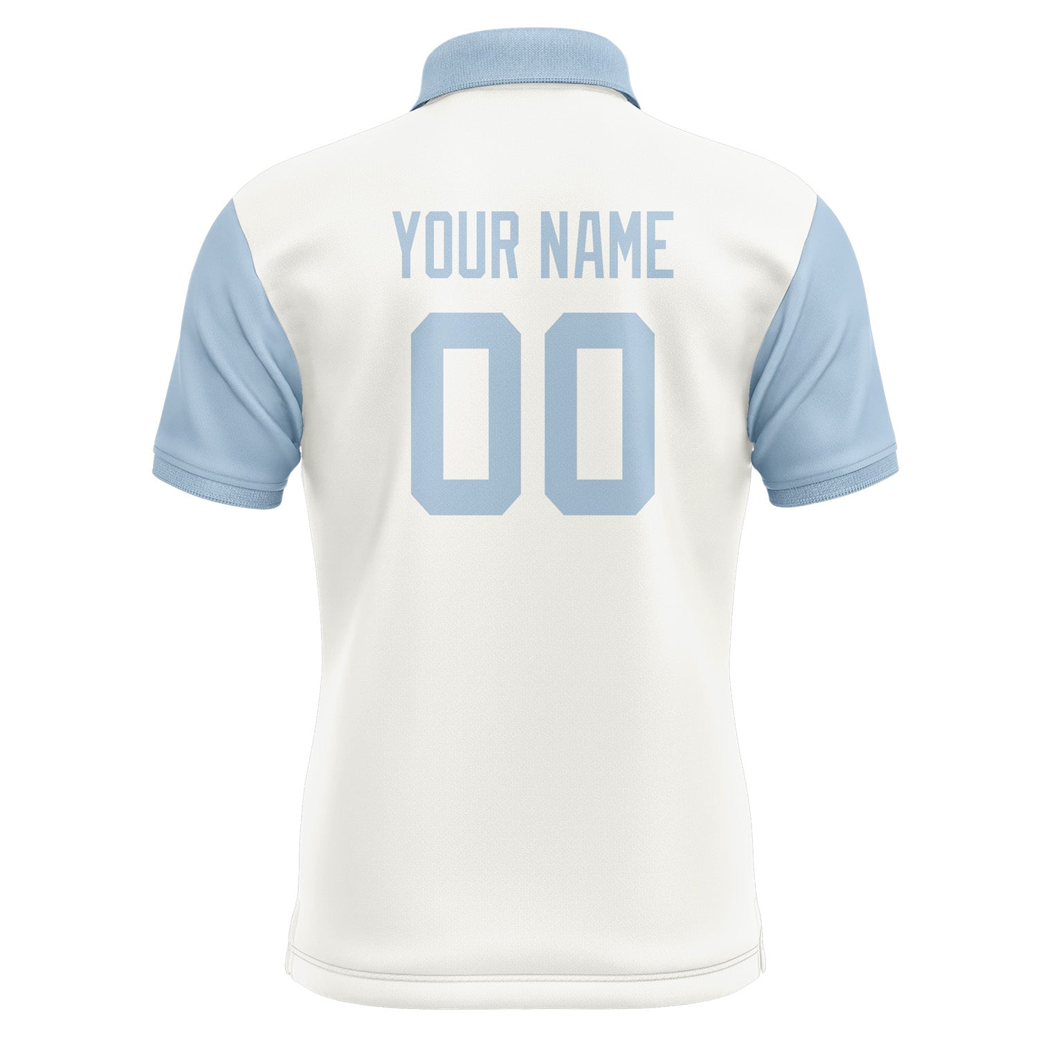 Custom White Light Blue Short-Sleeve Polo Shirt PO180808B108