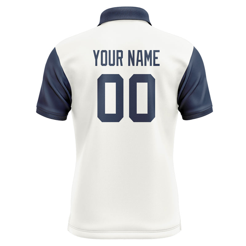 Custom White Blue Short-Sleeve Polo Shirt PO181010B110