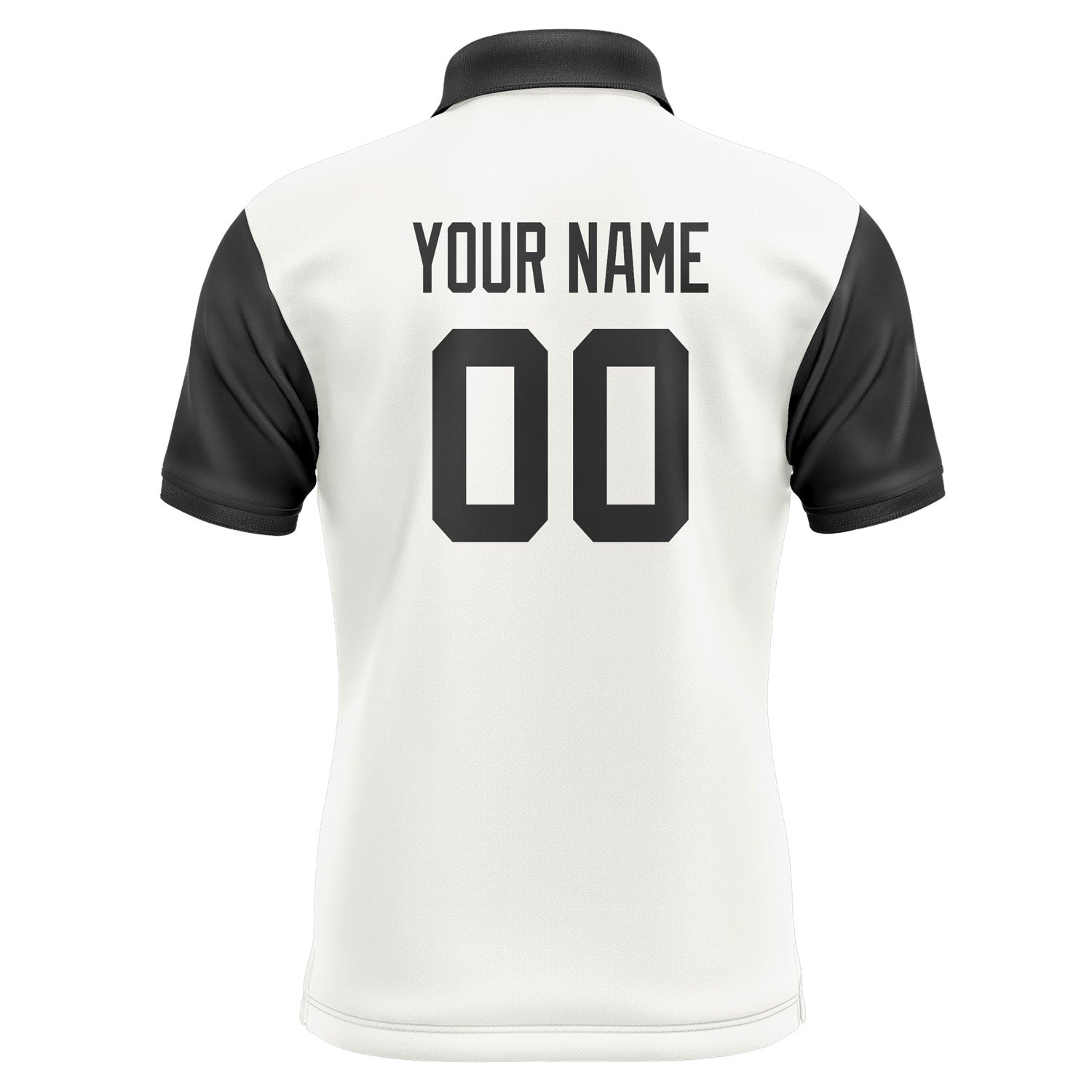 Custom White Black Short-Sleeve Polo Shirt PO181717B117