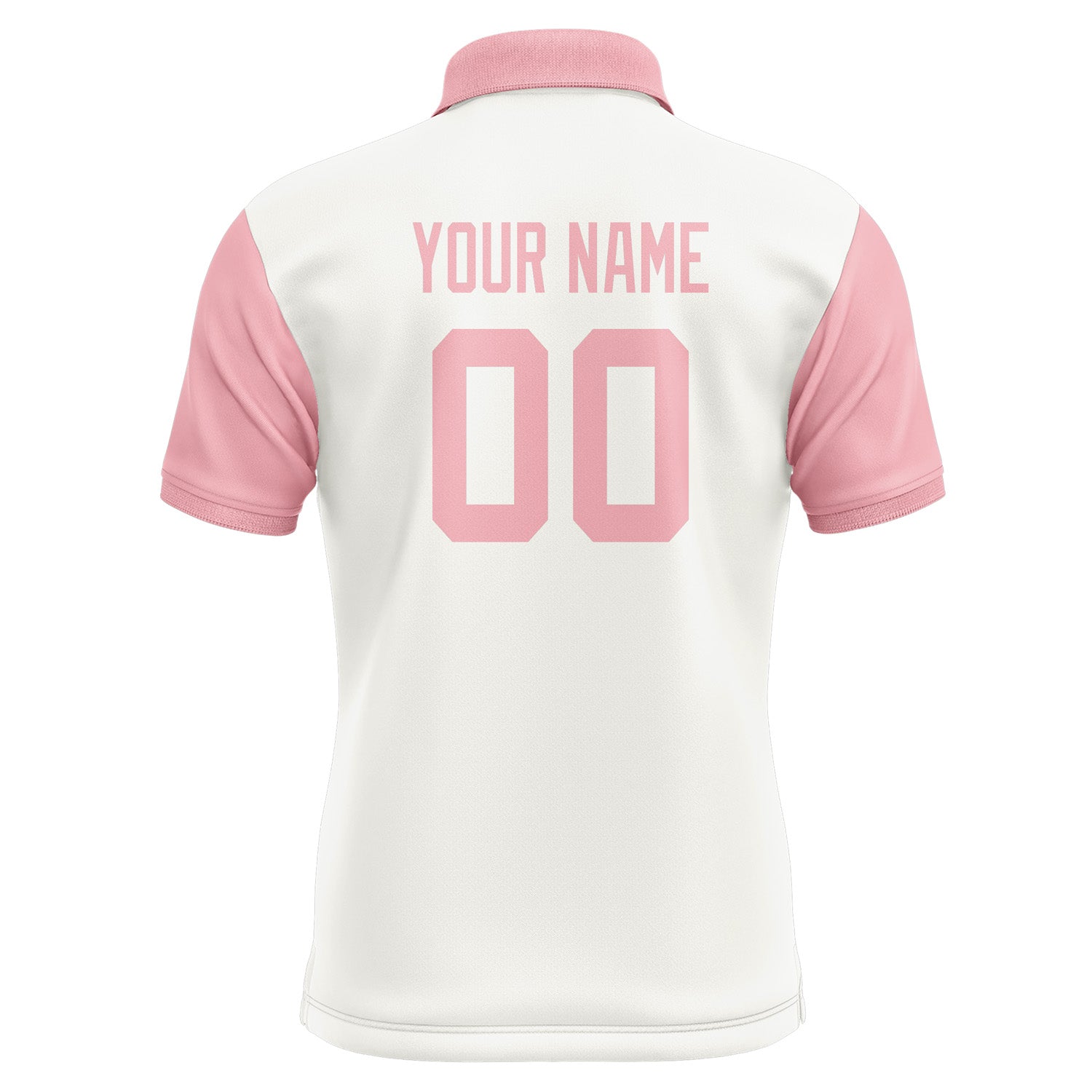 Custom White Light Pink Short-Sleeve Polo Shirt PO182121B121