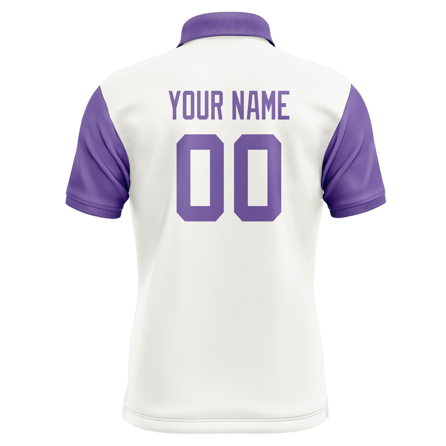 Custom White Light Purple Short-Sleeve Polo Shirt PO182323B123