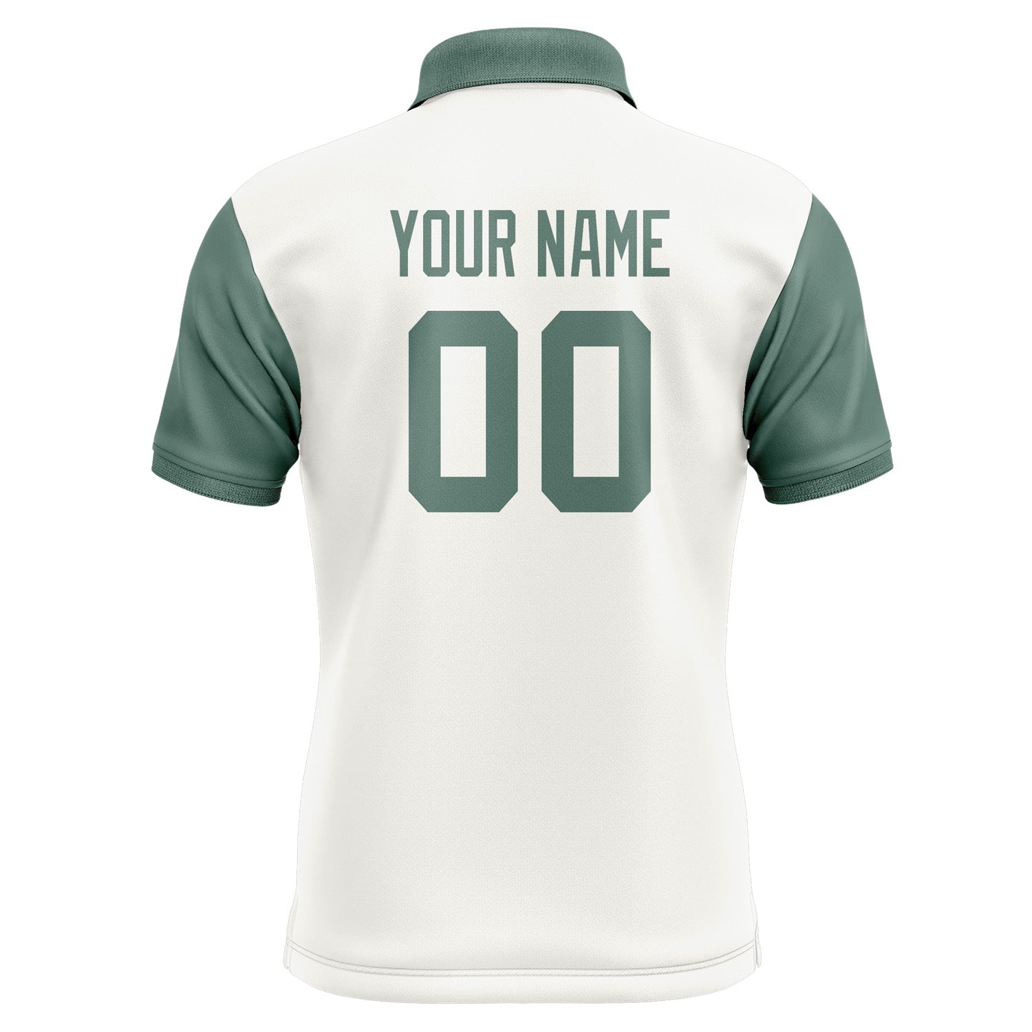 Custom White Blue Green Short-Sleeve Polo Shirt PO182727B127