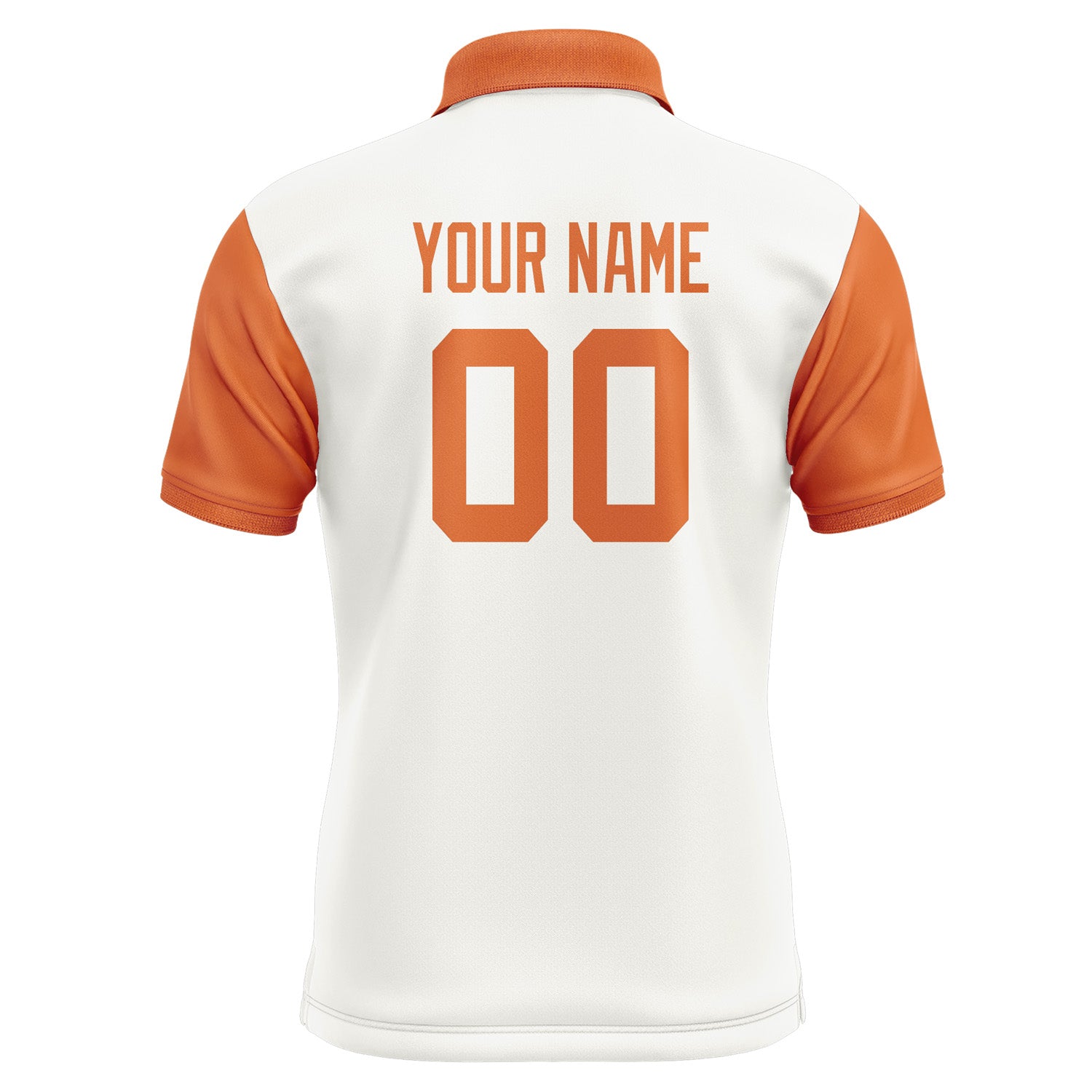 Custom White Orange Short-Sleeve Polo Shirt PO182828B128