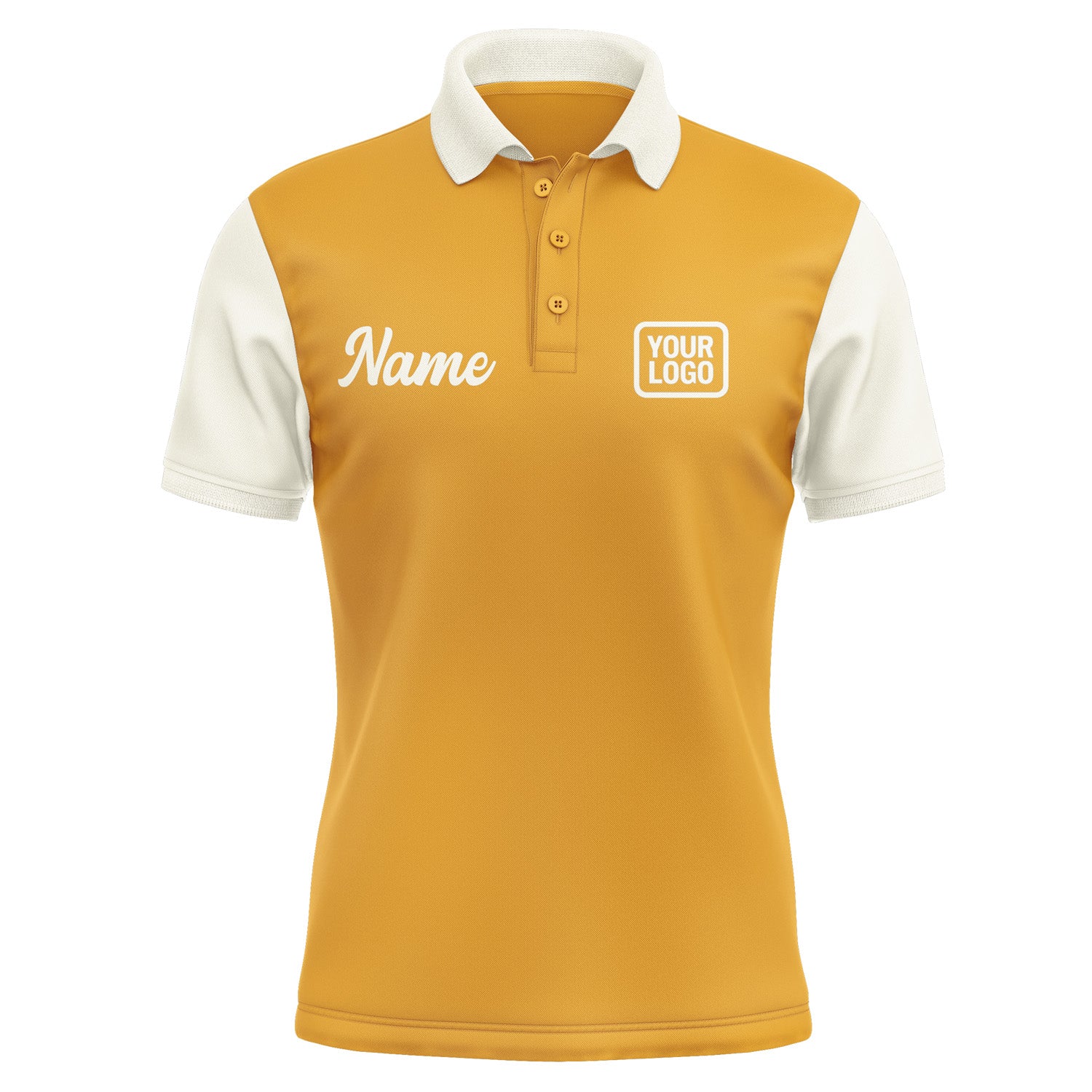 Custom Yellow Cream Short-Sleeve Polo Shirt PO190303B103