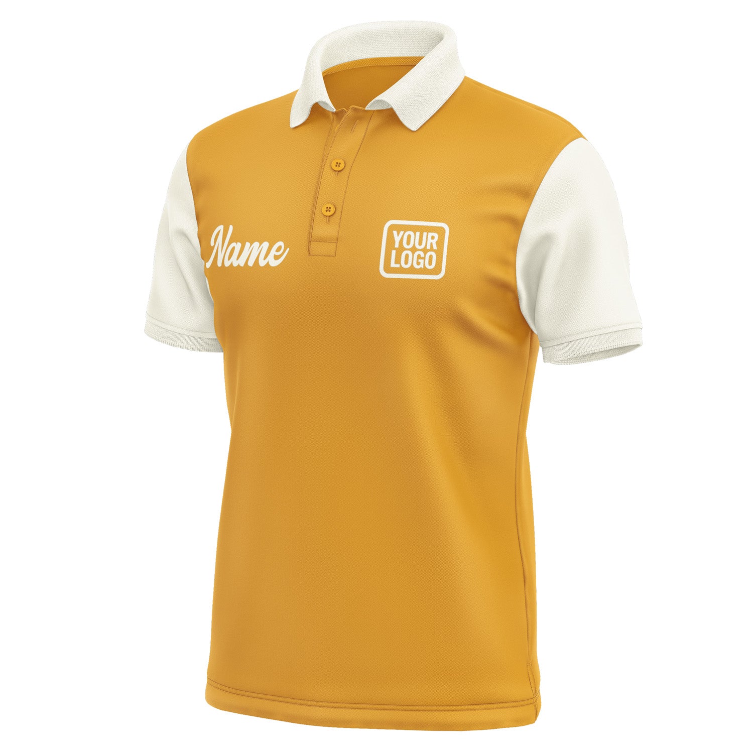 Custom Yellow Cream Short-Sleeve Polo Shirt PO190303B103
