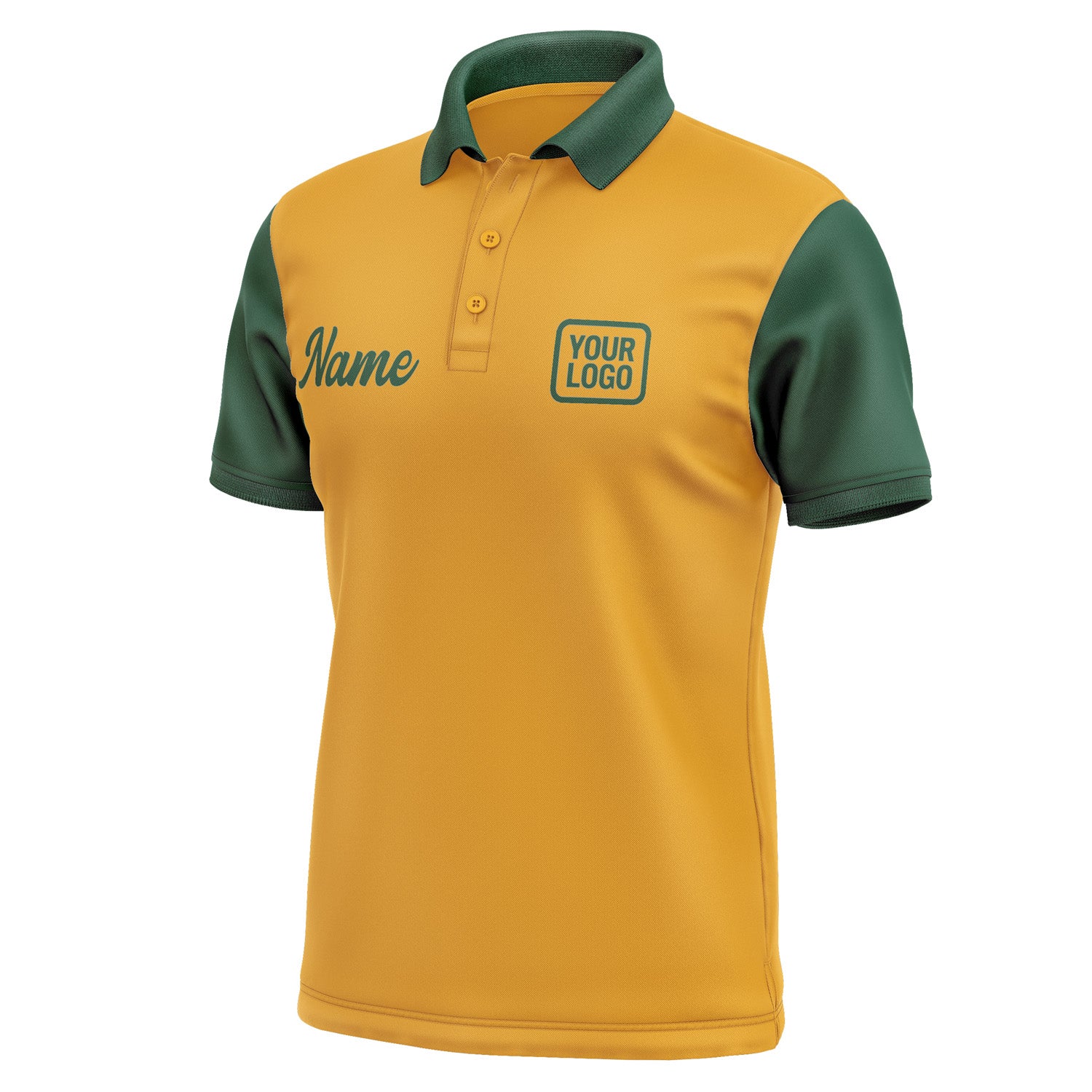 Custom Yellow Green Short-Sleeve Polo Shirt PO190505B105