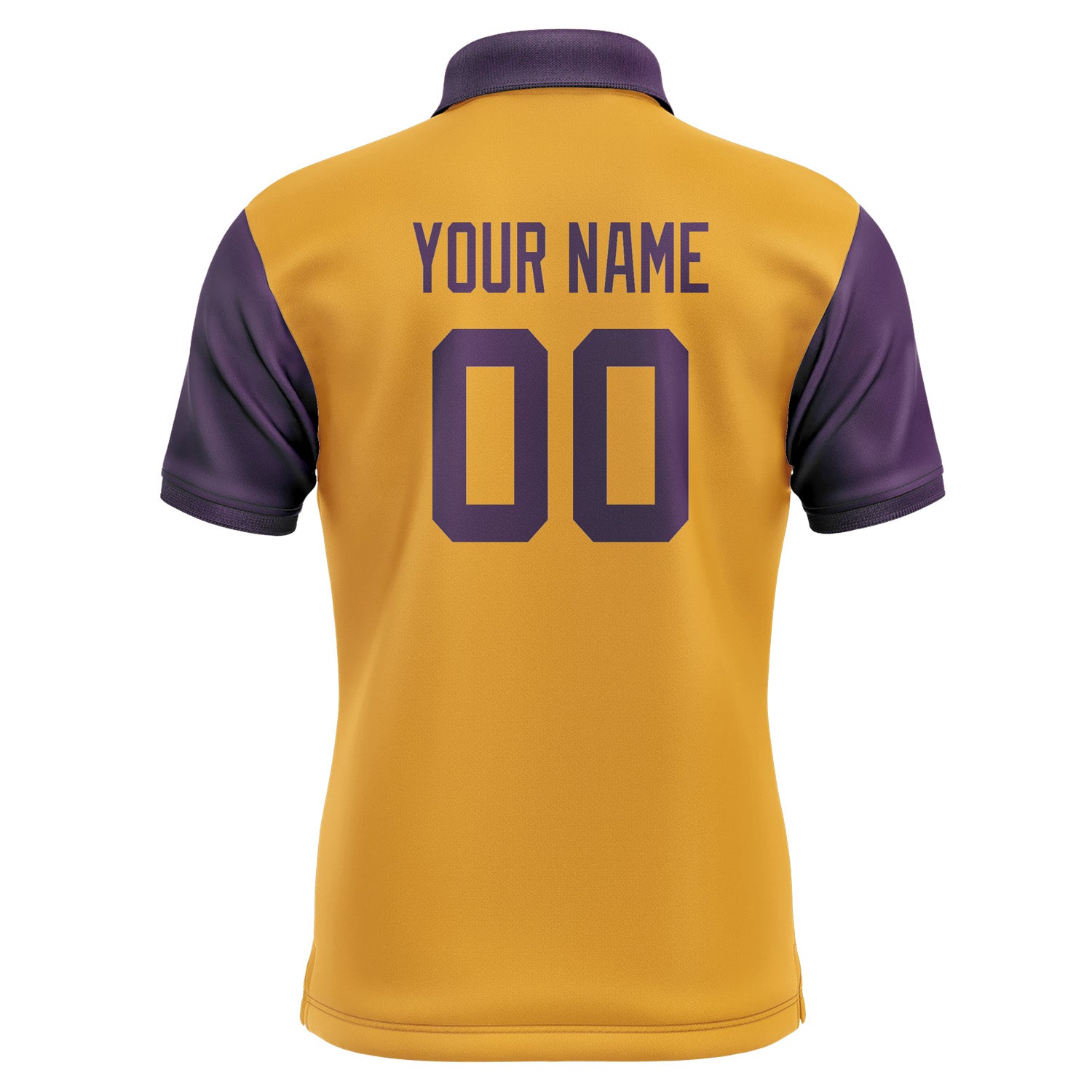 Custom Yellow Purple Short-Sleeve Polo Shirt PO190707B107