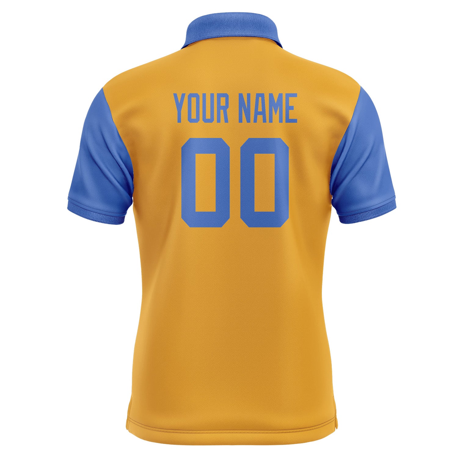 Custom Yellow Sky Blue Short-Sleeve Polo Shirt PO190909B109