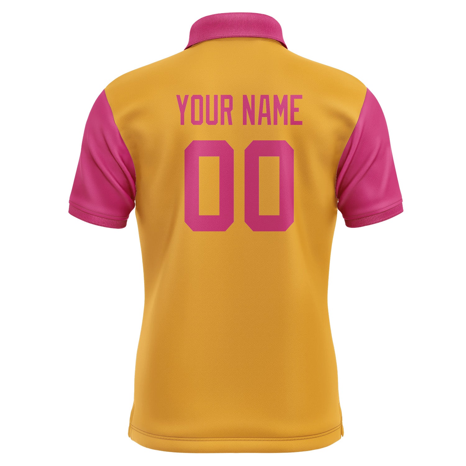 Custom Yellow Pink Short-Sleeve Polo Shirt PO191313B113