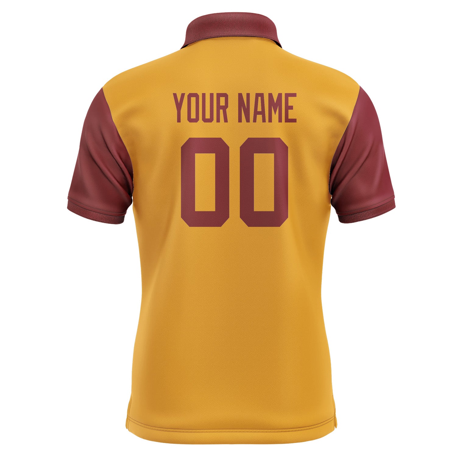 Custom Yellow Crimson Red Short-Sleeve Polo Shirt PO191515B115