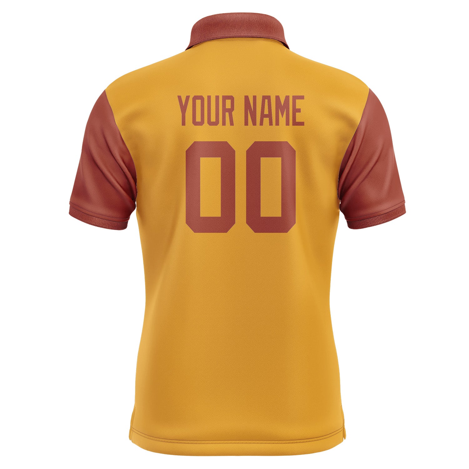 Custom Yellow Coral Red Short-Sleeve Polo Shirt PO191616B116
