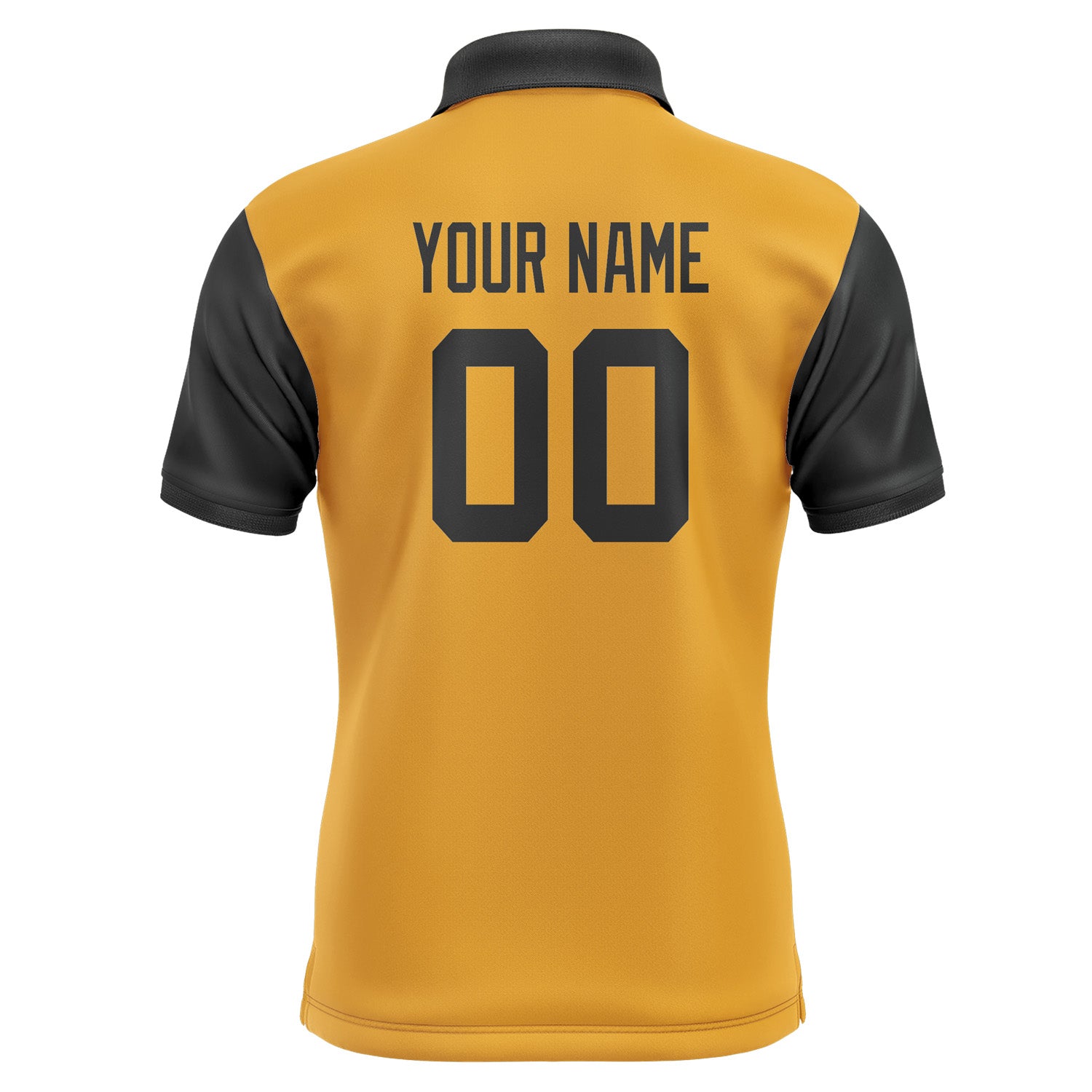 Custom Yellow Black Short-Sleeve Polo Shirt PO191717B117