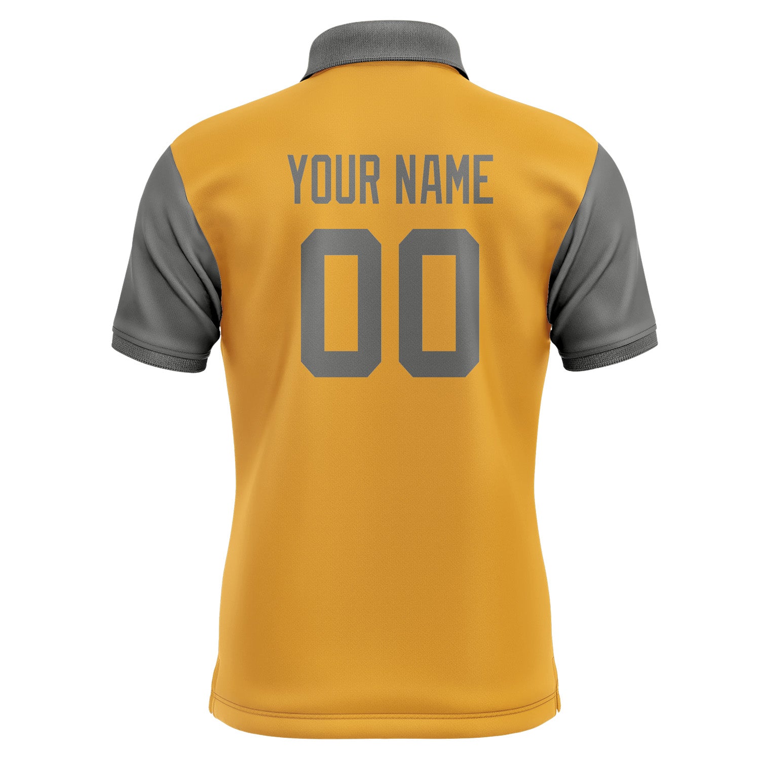 Custom Yellow Dark Grey Short-Sleeve Polo Shirt PO192020B120