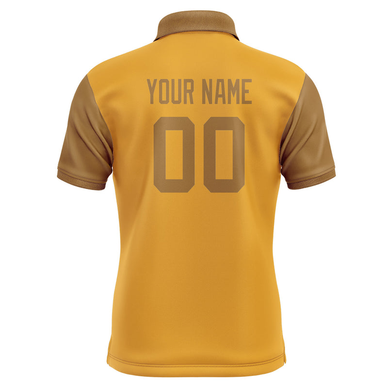Custom Yellow Khaki Short-Sleeve Polo Shirt PO192222B122