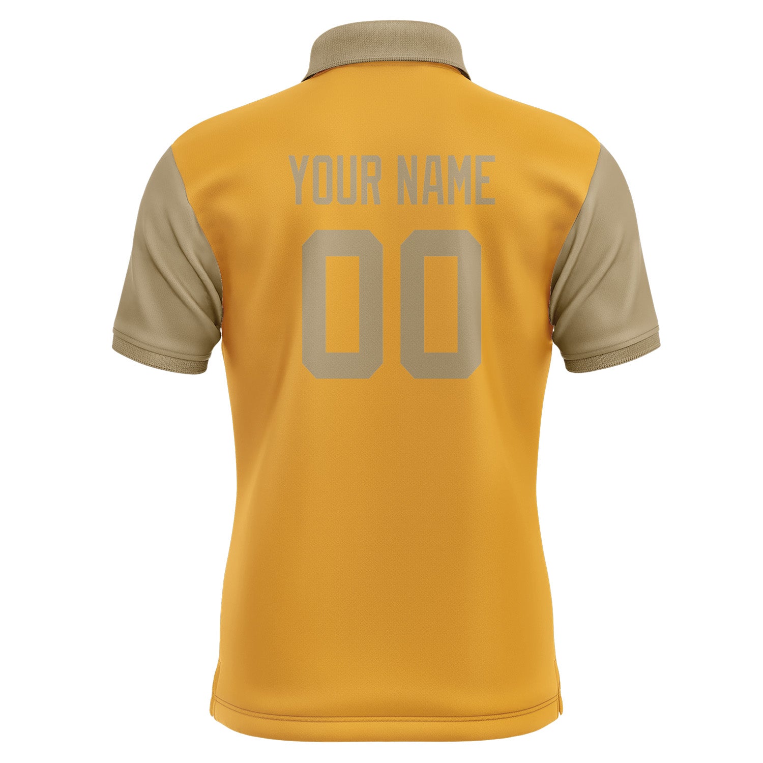 Custom Yellow Light Khaki Short-Sleeve Polo Shirt PO192525B125